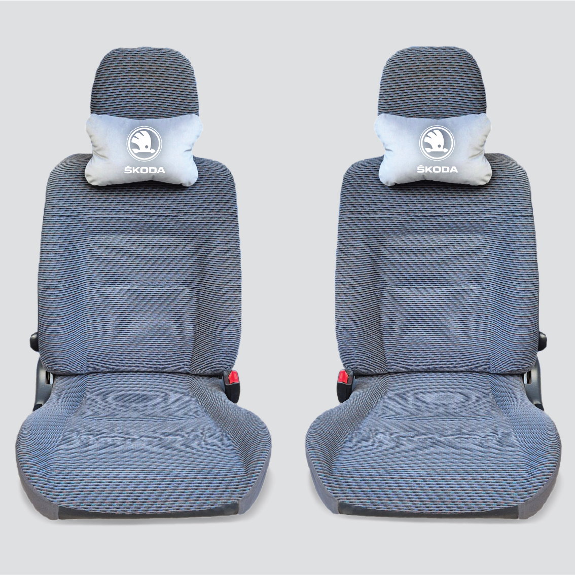 Χειροποίητα μαξιλάρια κεφαλιού SKODA - γκρι σουέτ