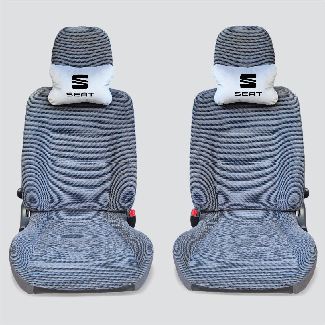 Χειροποίητα μαξιλάρια κεφαλιού SEAT - γκρι σουέτ
