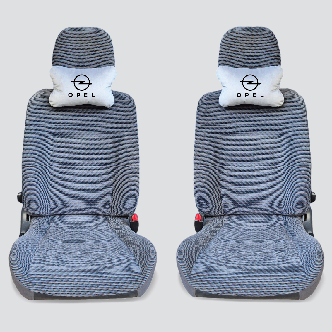 Χειροποίητα μαξιλάρια κεφαλιού OPEL - γκρι σουέτ