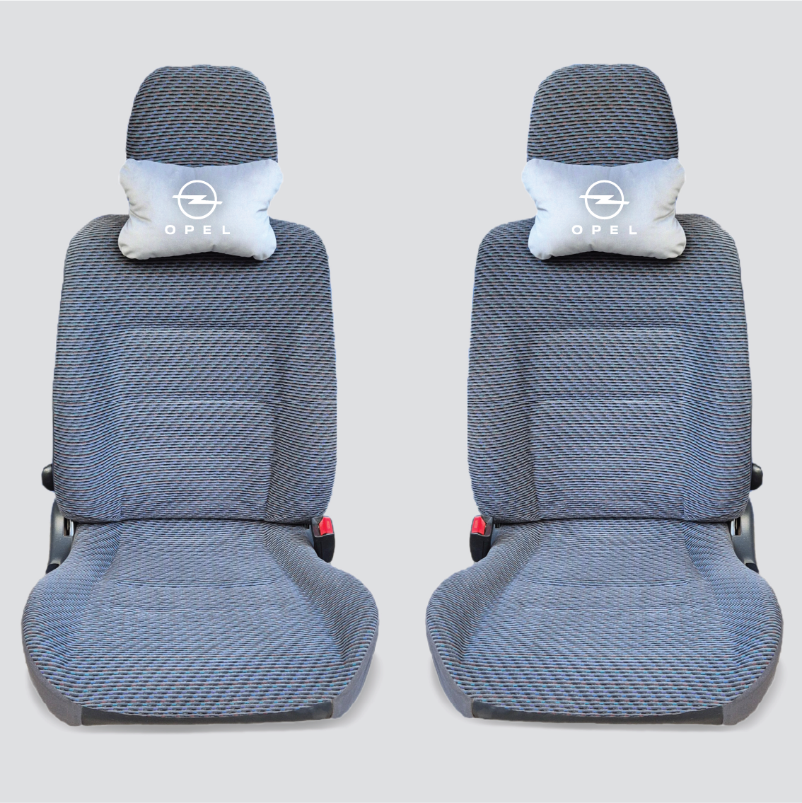 Χειροποίητα μαξιλάρια κεφαλιού OPEL - γκρι σουέτ