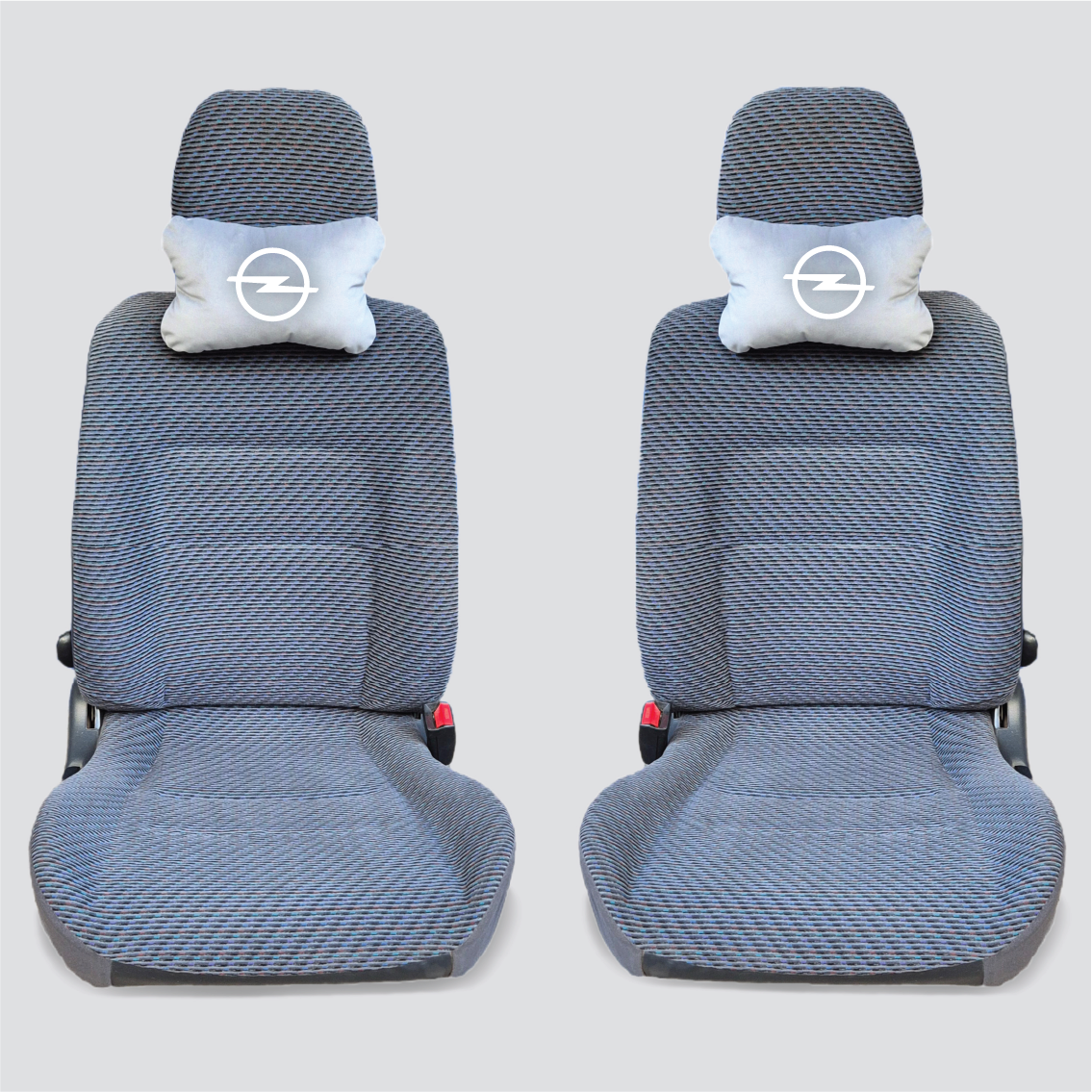 Χειροποίητα μαξιλάρια κεφαλιού OPEL LOGO - γκρι σουέτ