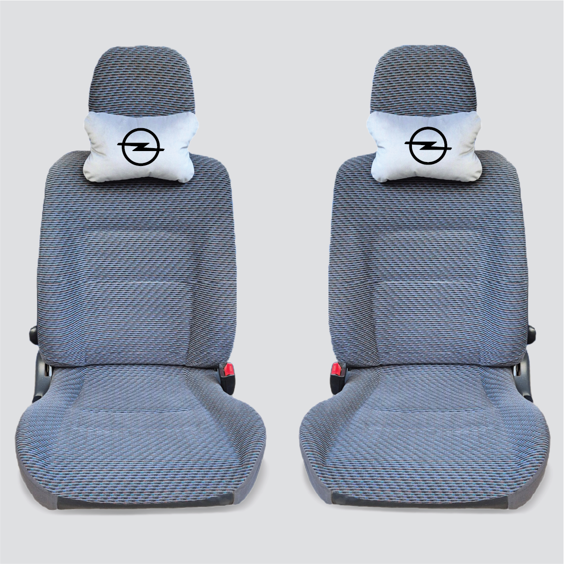 Χειροποίητα μαξιλάρια κεφαλιού OPEL LOGO - γκρι σουέτ