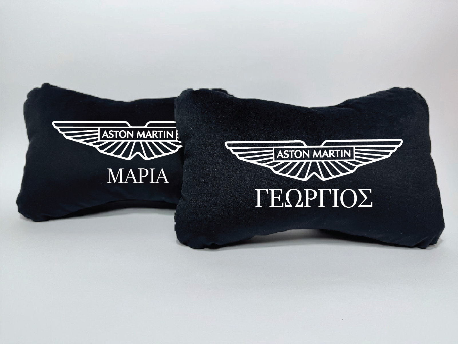 Χειροποίητα μαξιλάρια κεφαλιού ASTON MARTIN - μαύρο σουέτ