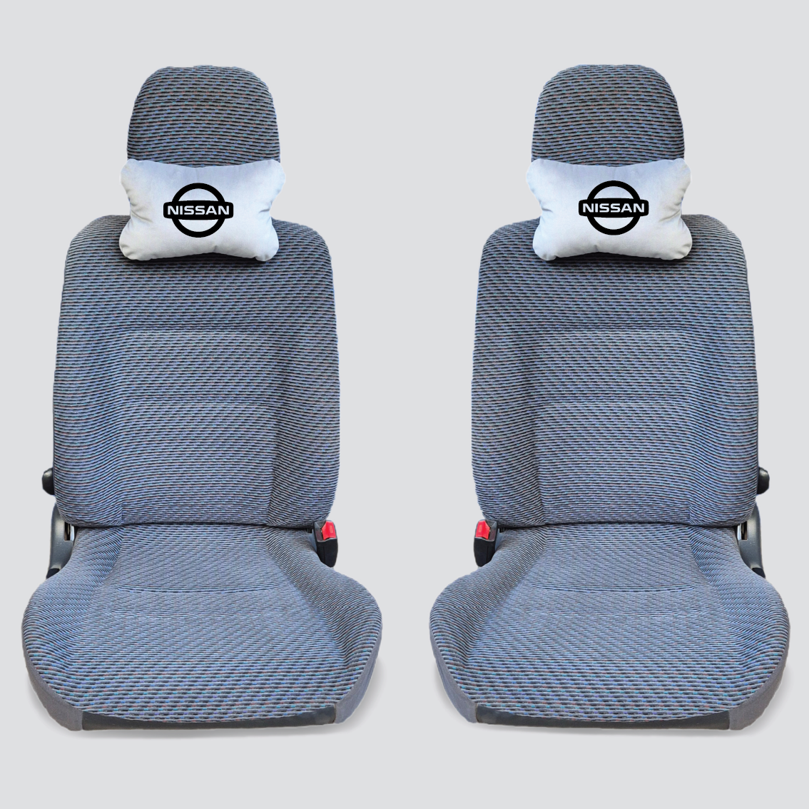Χειροποίητα μαξιλάρια κεφαλιού NISSAN - γκρι σουέτ