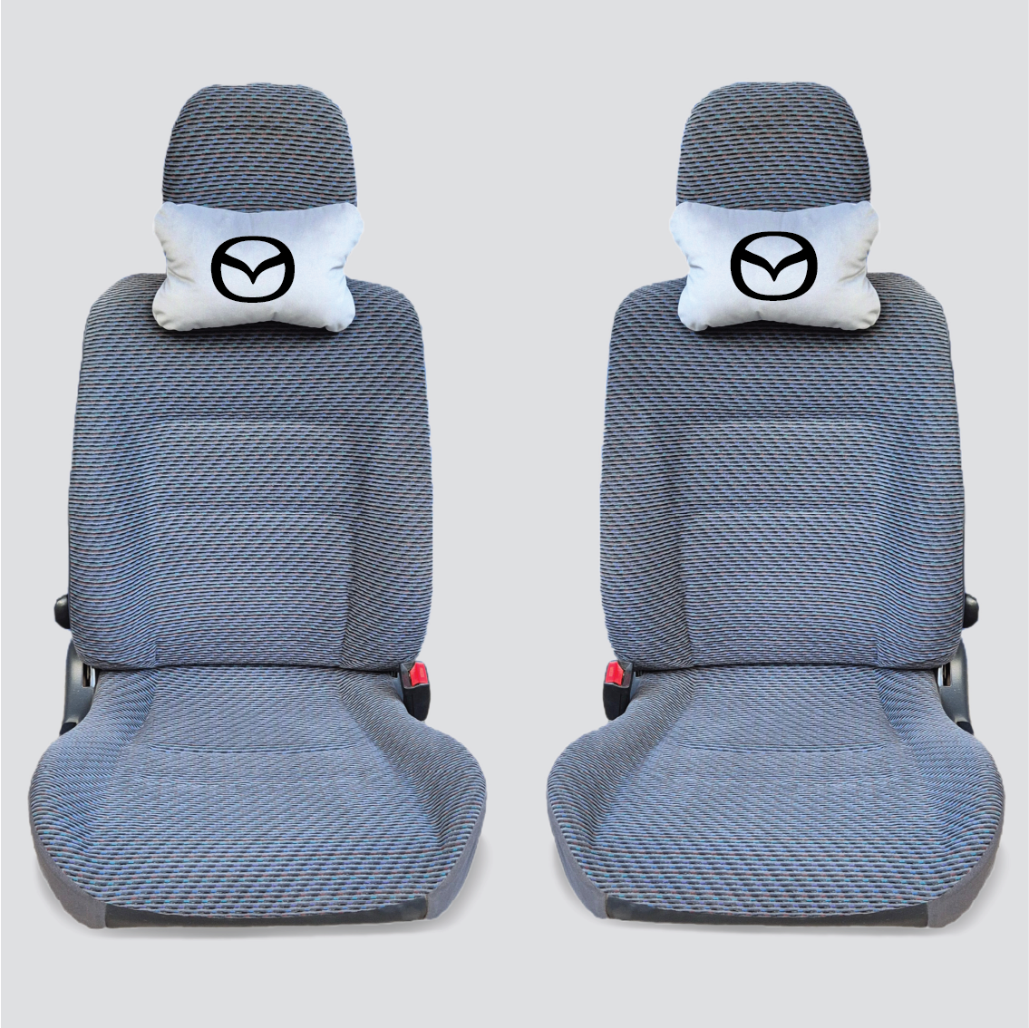 Χειροποίητα μαξιλάρια κεφαλιού MAZDA LOGO - γκρι σουέτ