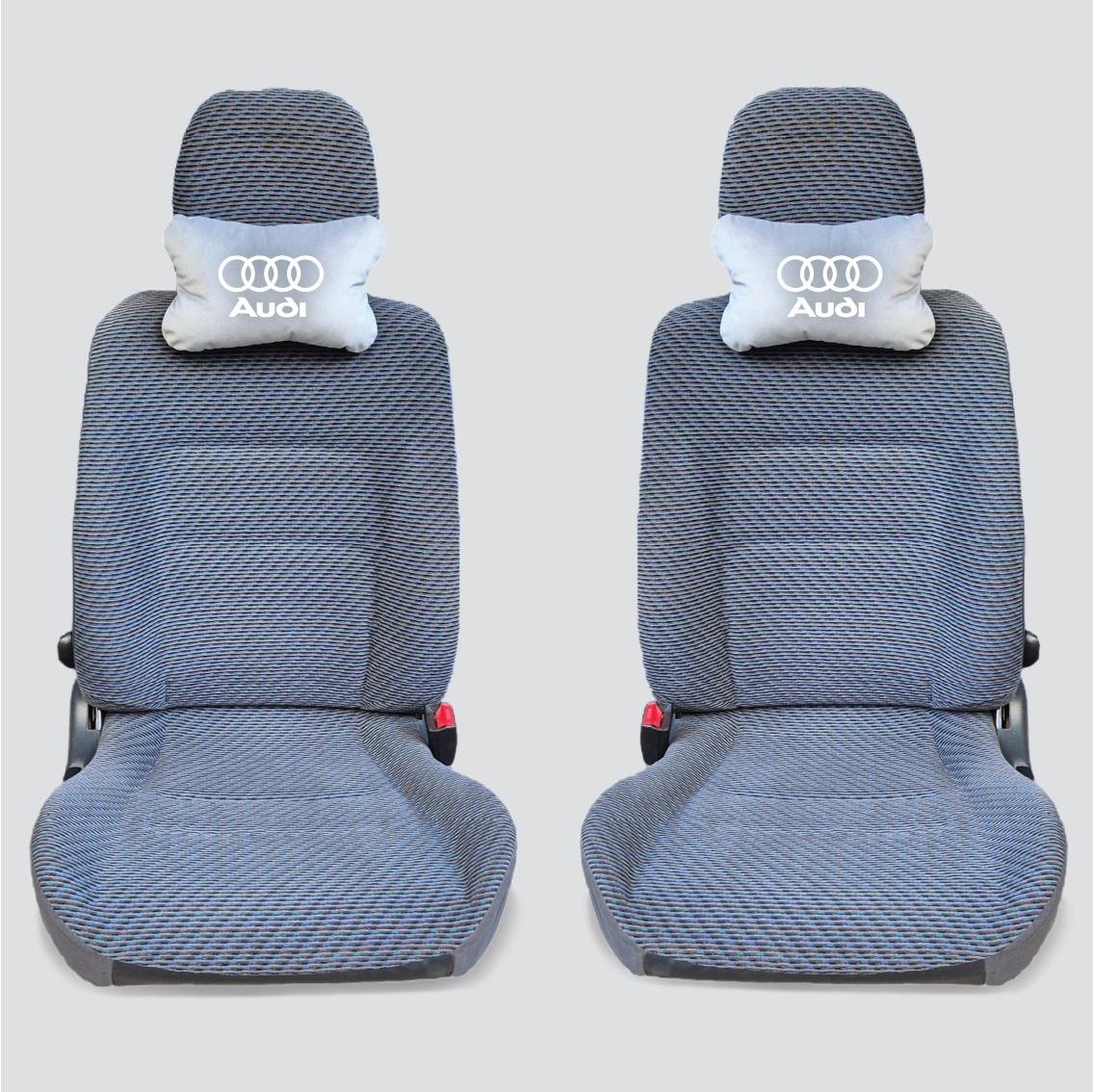 Χειροποίητα μαξιλάρια κεφαλιού AUDI - γκρι σουέτ