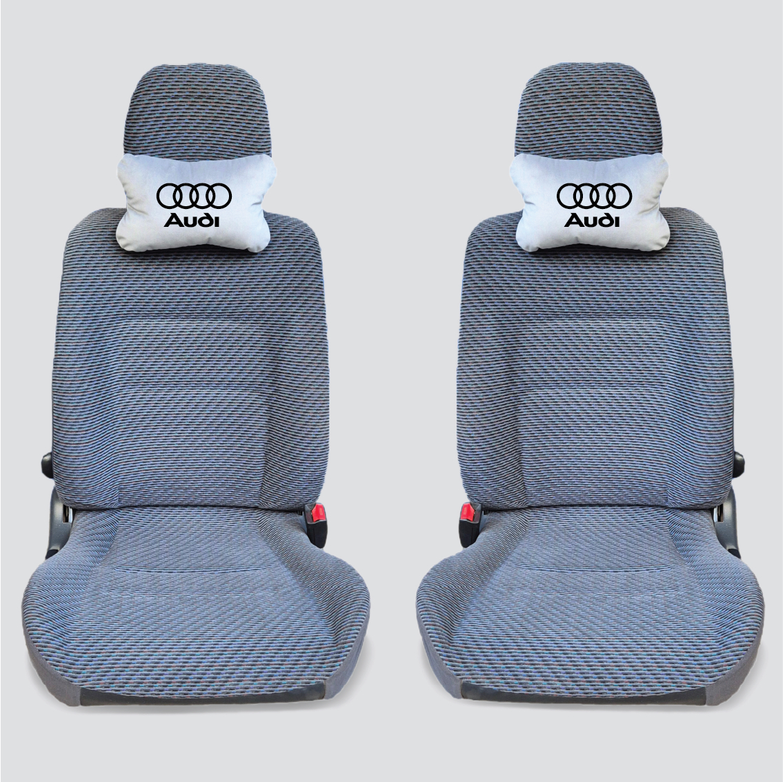 Χειροποίητα μαξιλάρια κεφαλιού AUDI - γκρι σουέτ