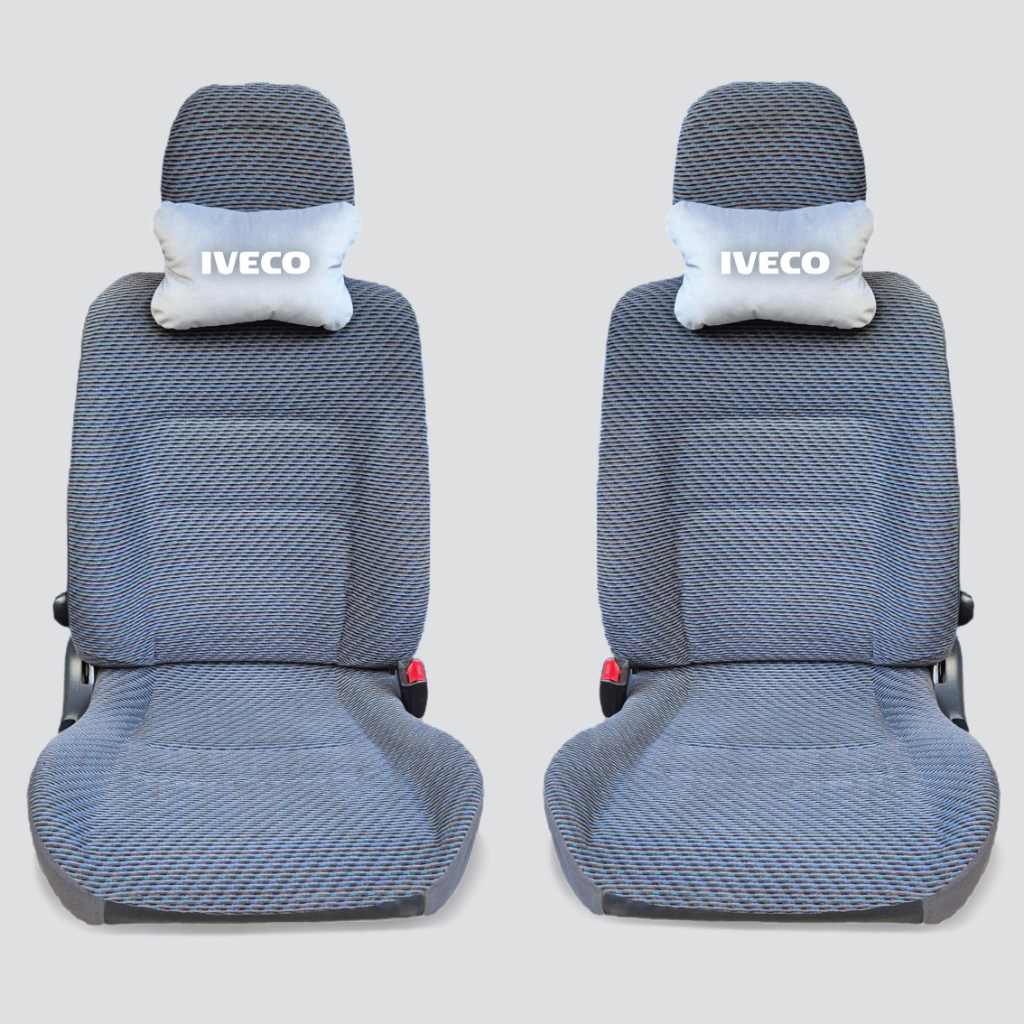 Χειροποίητα μαξιλάρια κεφαλιού IVECO MODEL 1 - γκρι σουέτ