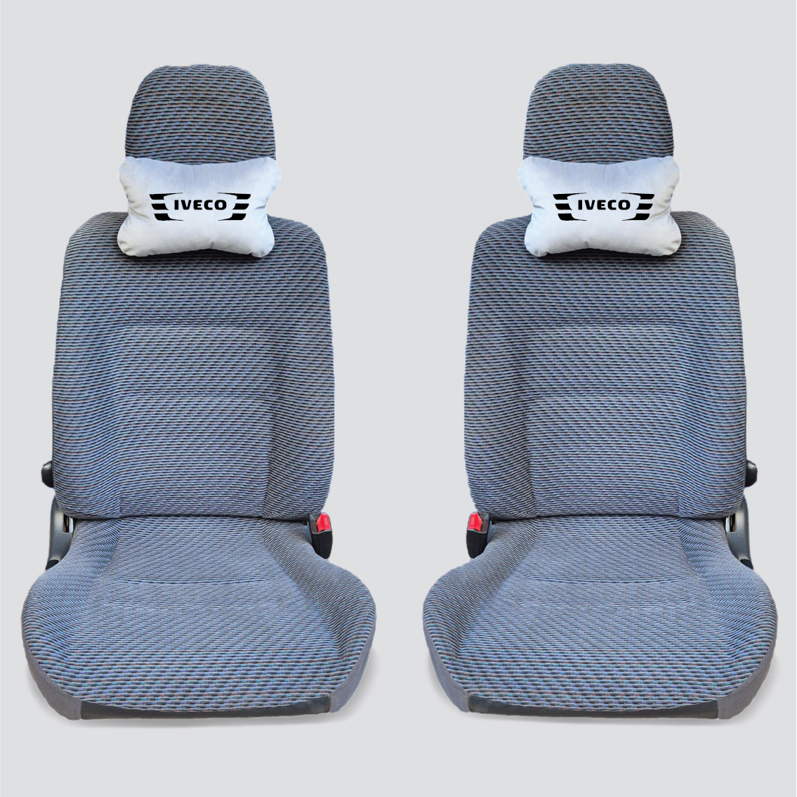 Χειροποίητα μαξιλάρια κεφαλιού IVECO MODEL 2 - γκρι σουέτ