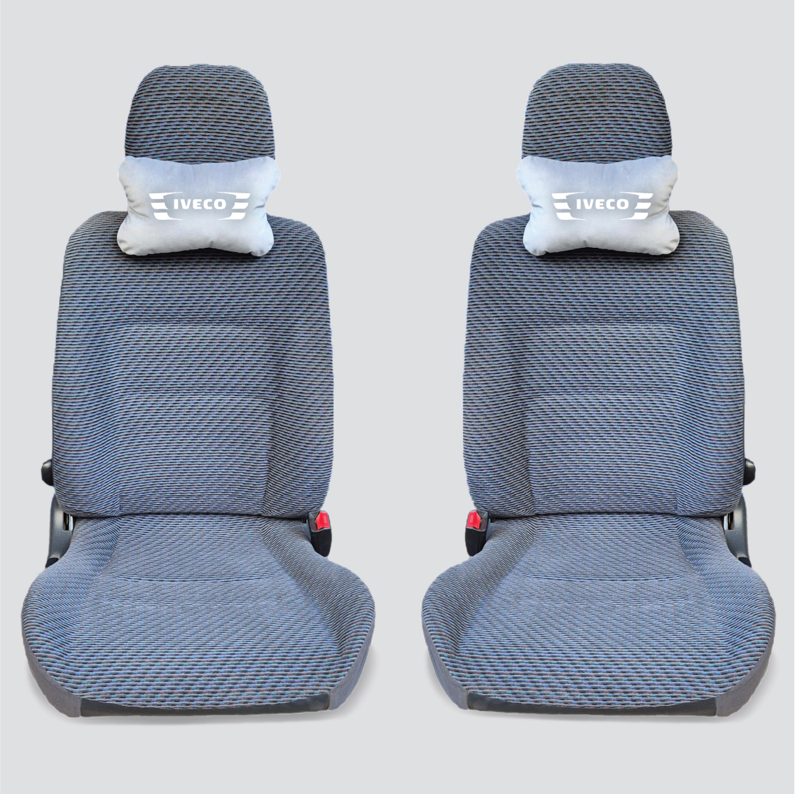 Χειροποίητα μαξιλάρια κεφαλιού IVECO MODEL 2 - γκρι σουέτ