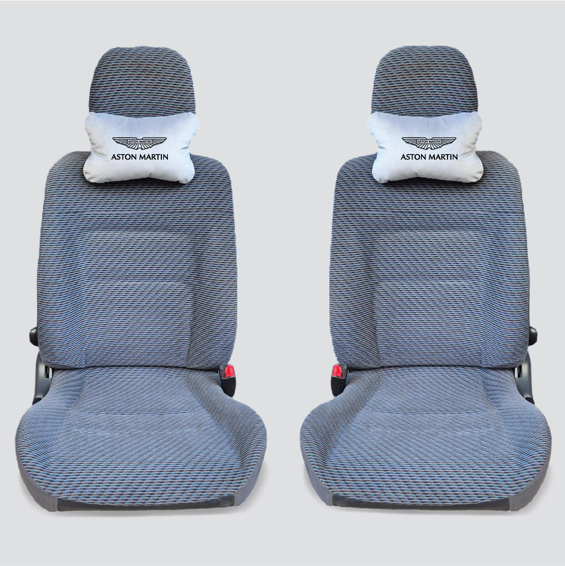 Χειροποίητα μαξιλάρια κεφαλιού ASTON MARTIN - γκρι σουέτ
