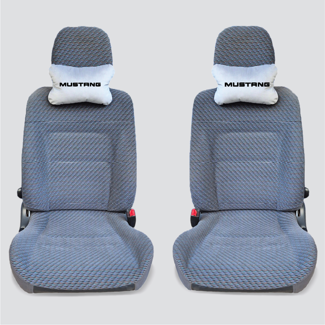 Χειροποίητα μαξιλάρια κεφαλιού MUSTANG - γκρι σουέτ