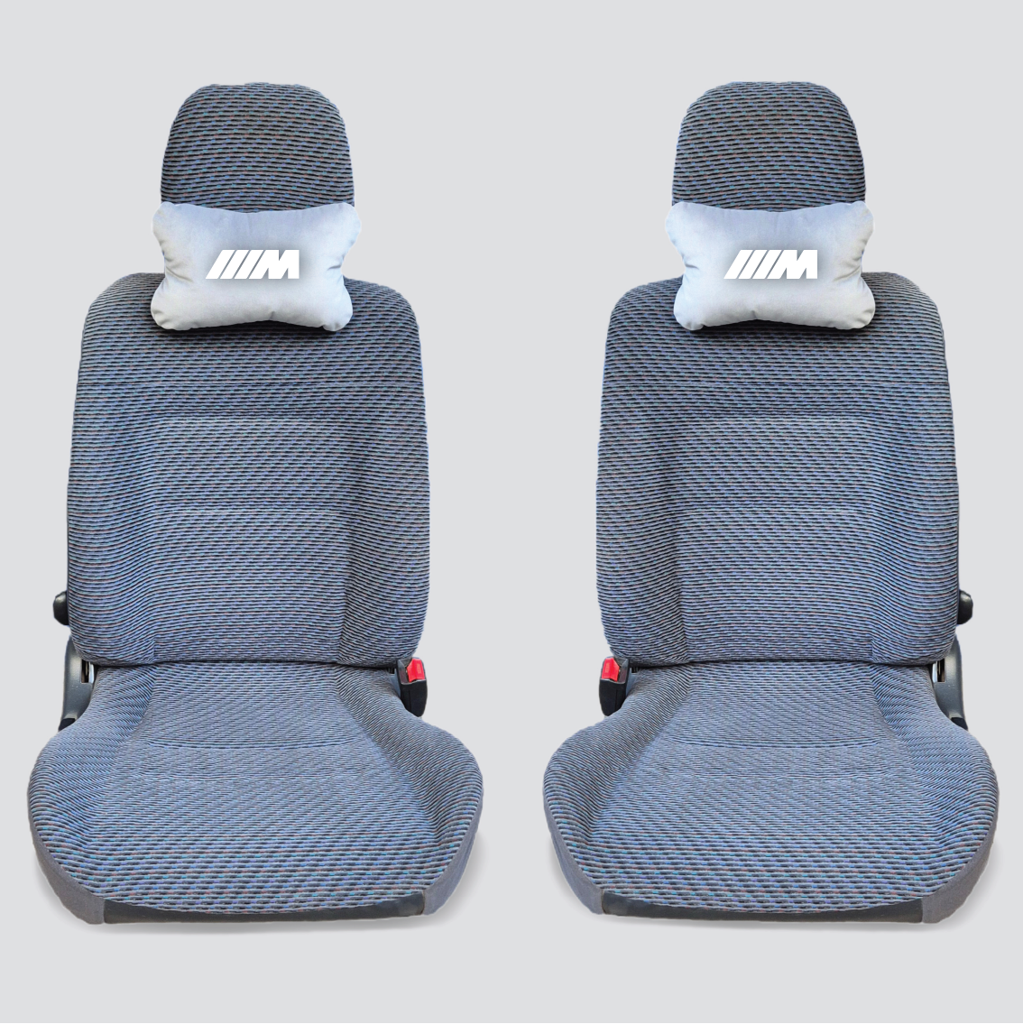 Χειροποίητα μαξιλάρια κεφαλιού BMW M - γκρι σουέτ