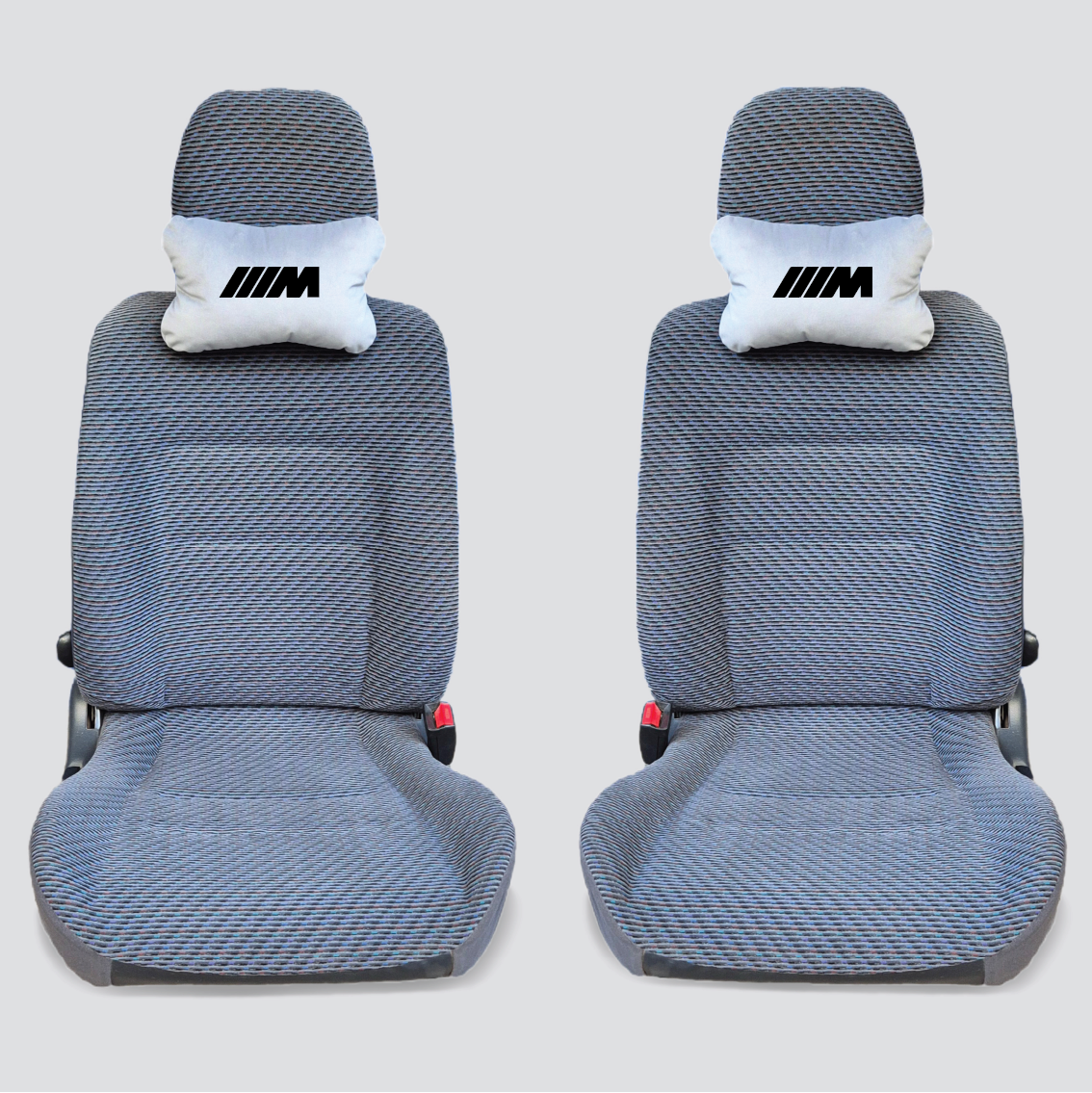 Χειροποίητα μαξιλάρια κεφαλιού BMW M - γκρι σουέτ