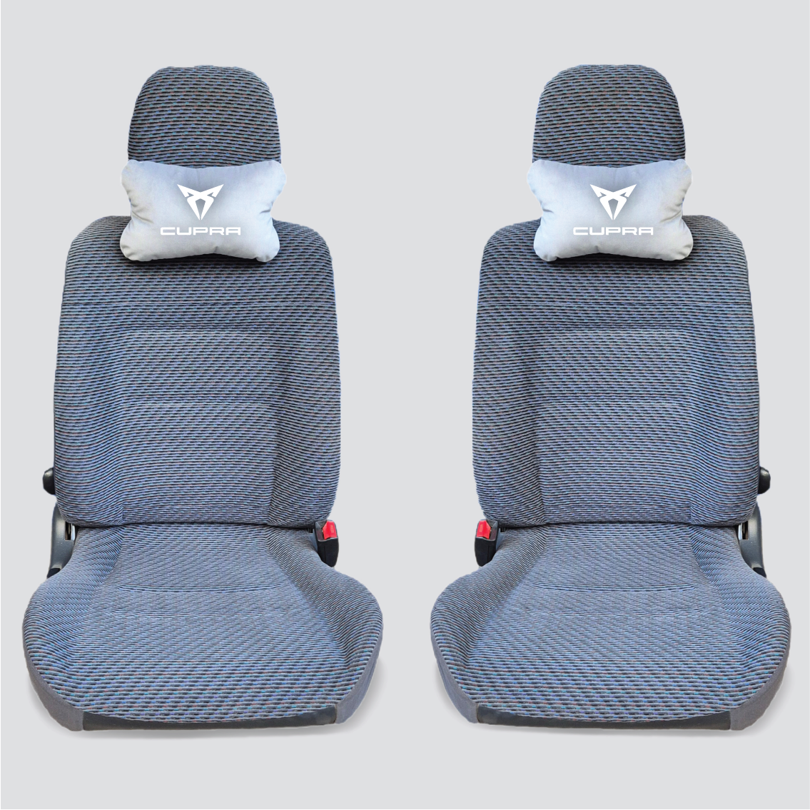 Χειροποίητα μαξιλάρια κεφαλιού SEAT CUPRA - γκρι σουέτ