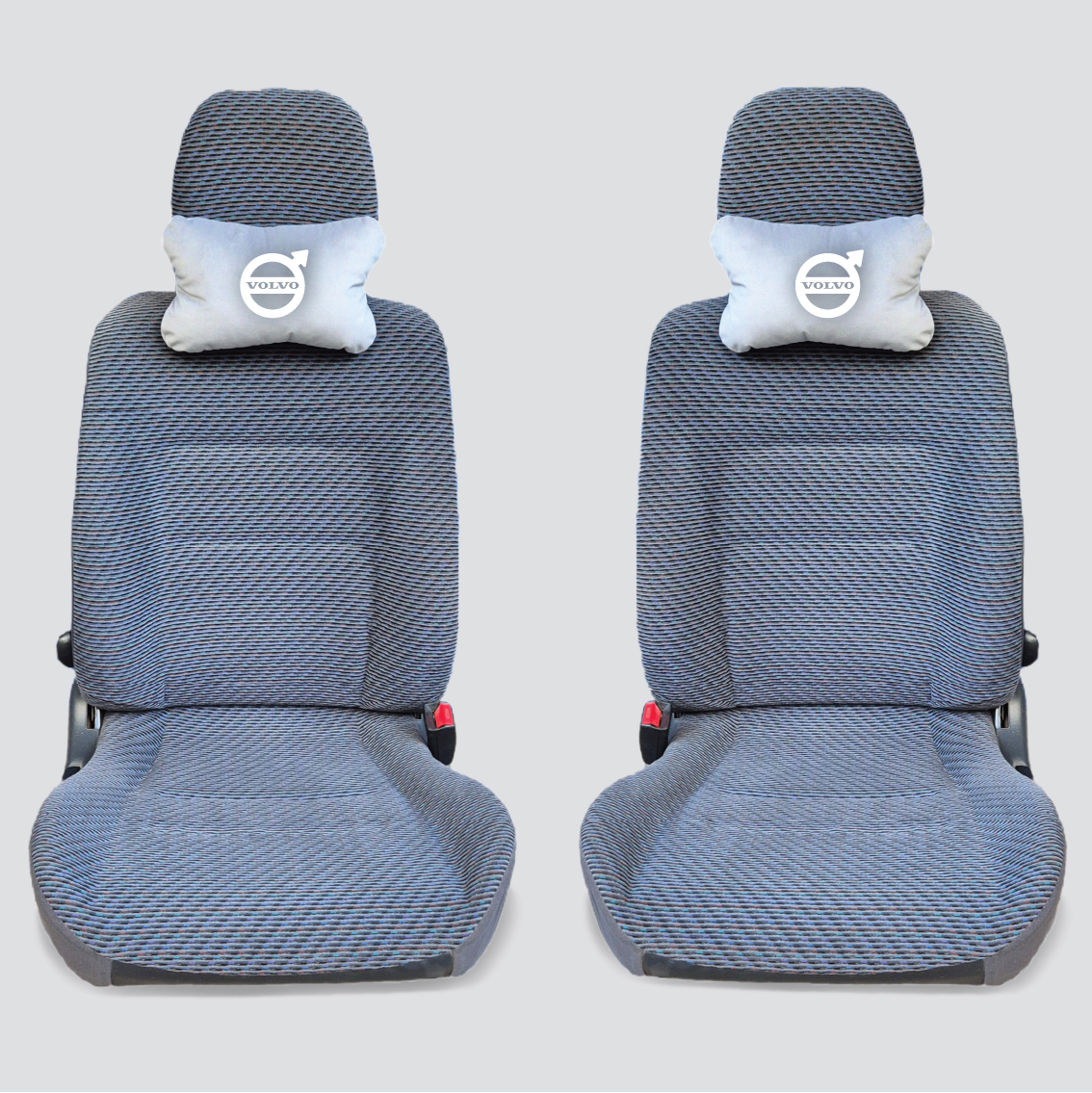 Χειροποίητα μαξιλάρια κεφαλιού VOLVO - γκρι σουέτ
