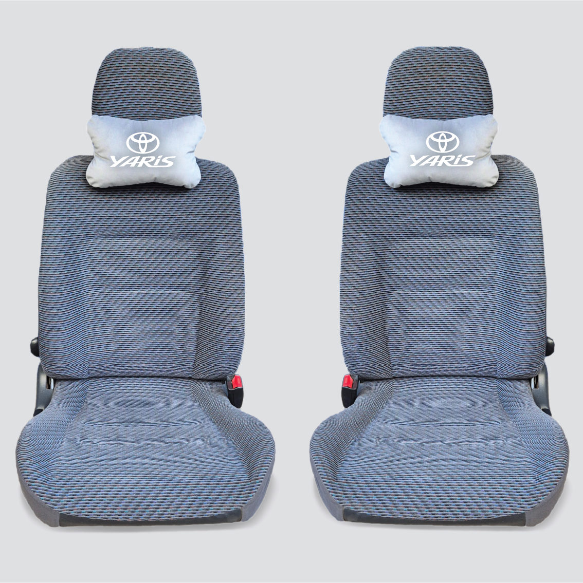Χειροποίητα μαξιλάρια κεφαλιού TOYOTA YARIS - γκρι σουέτ