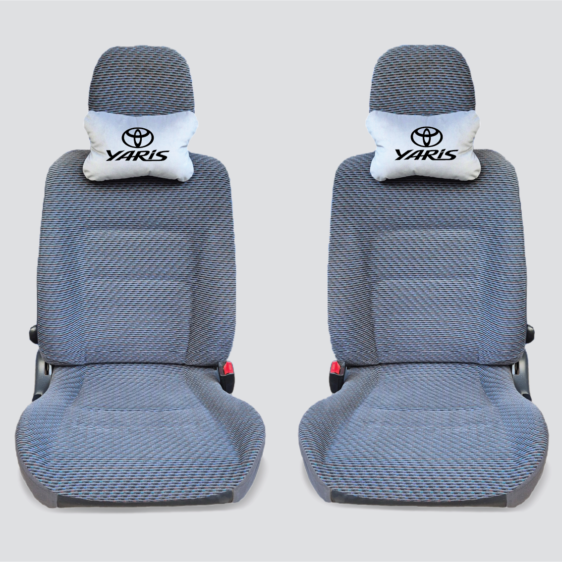 Χειροποίητα μαξιλάρια κεφαλιού TOYOTA YARIS - γκρι σουέτ