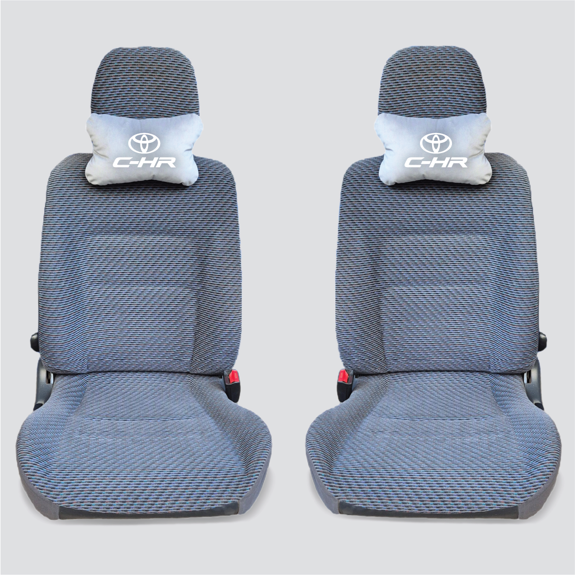 Χειροποίητα μαξιλάρια κεφαλιού TOYOTA C-HR - γκρι σουέτ
