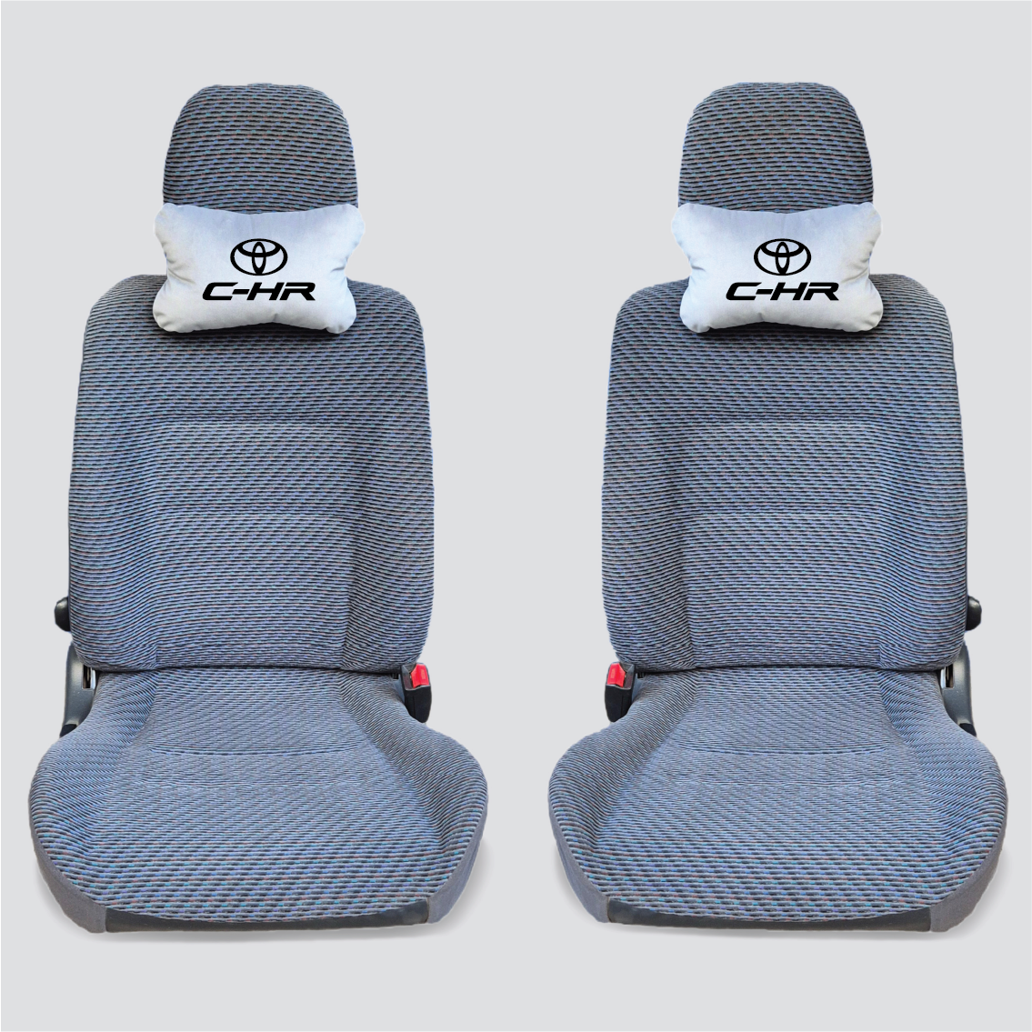 Χειροποίητα μαξιλάρια κεφαλιού TOYOTA C-HR - γκρι σουέτ