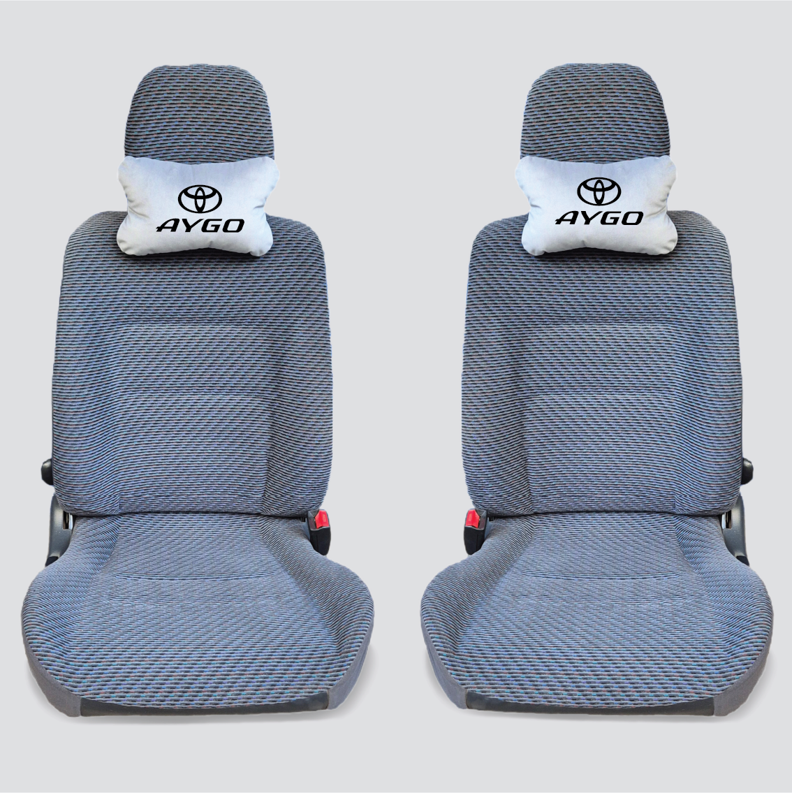 Χειροποίητα μαξιλάρια κεφαλιού TOYOTA AYGO - γκρι σουέτ