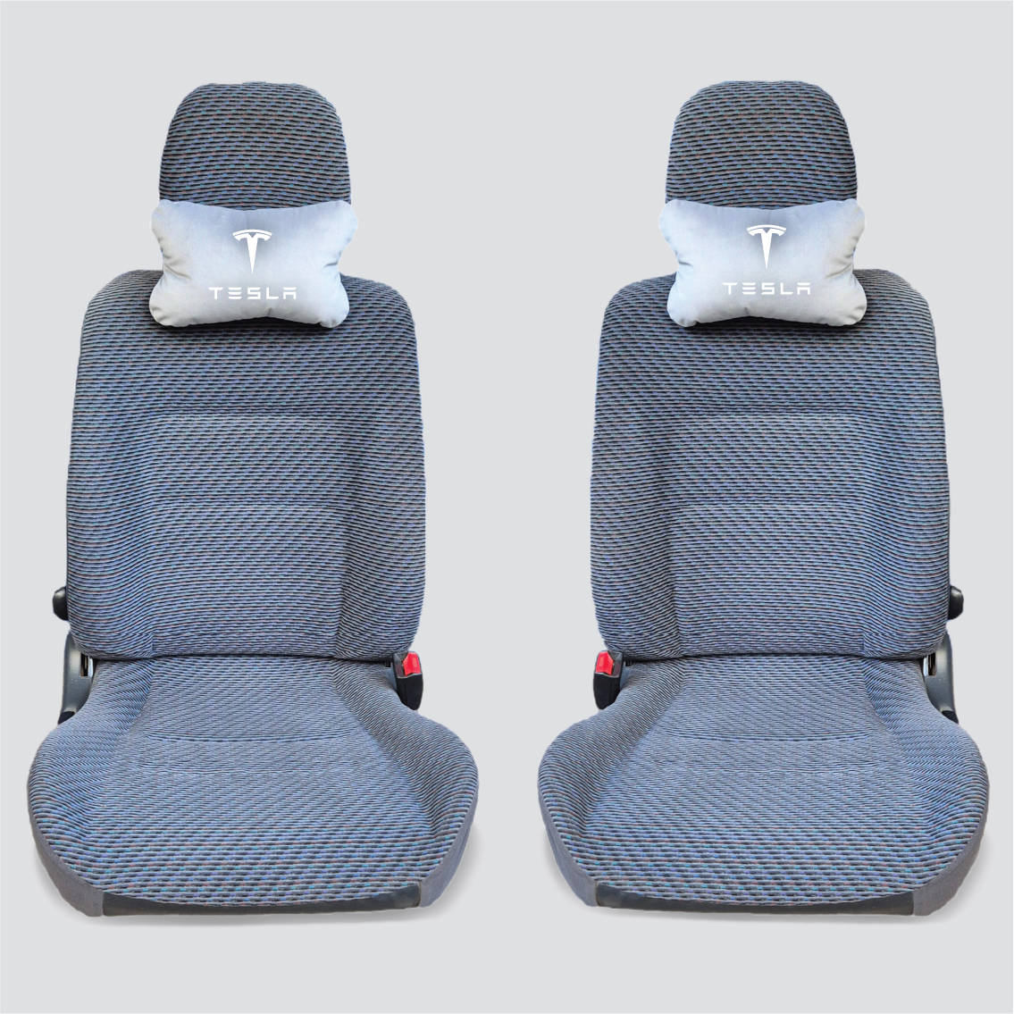 Χειροποίητα μαξιλάρια κεφαλιού TESLA - γκρι σουέτ