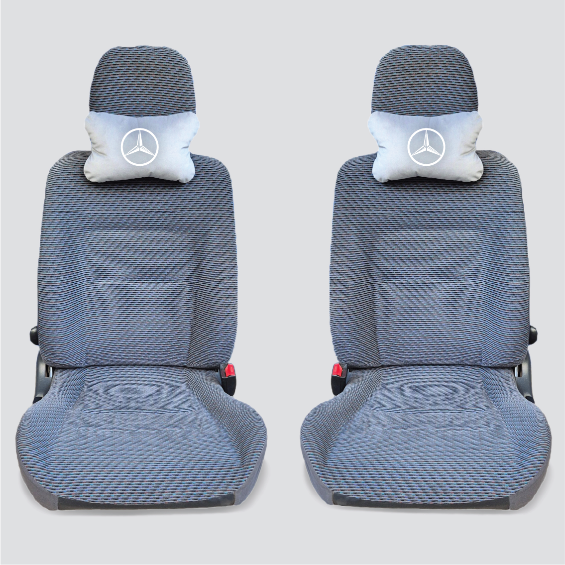 Χειροποίητα μαξιλάρια κεφαλιού Mercedes - γκρι σουέτ