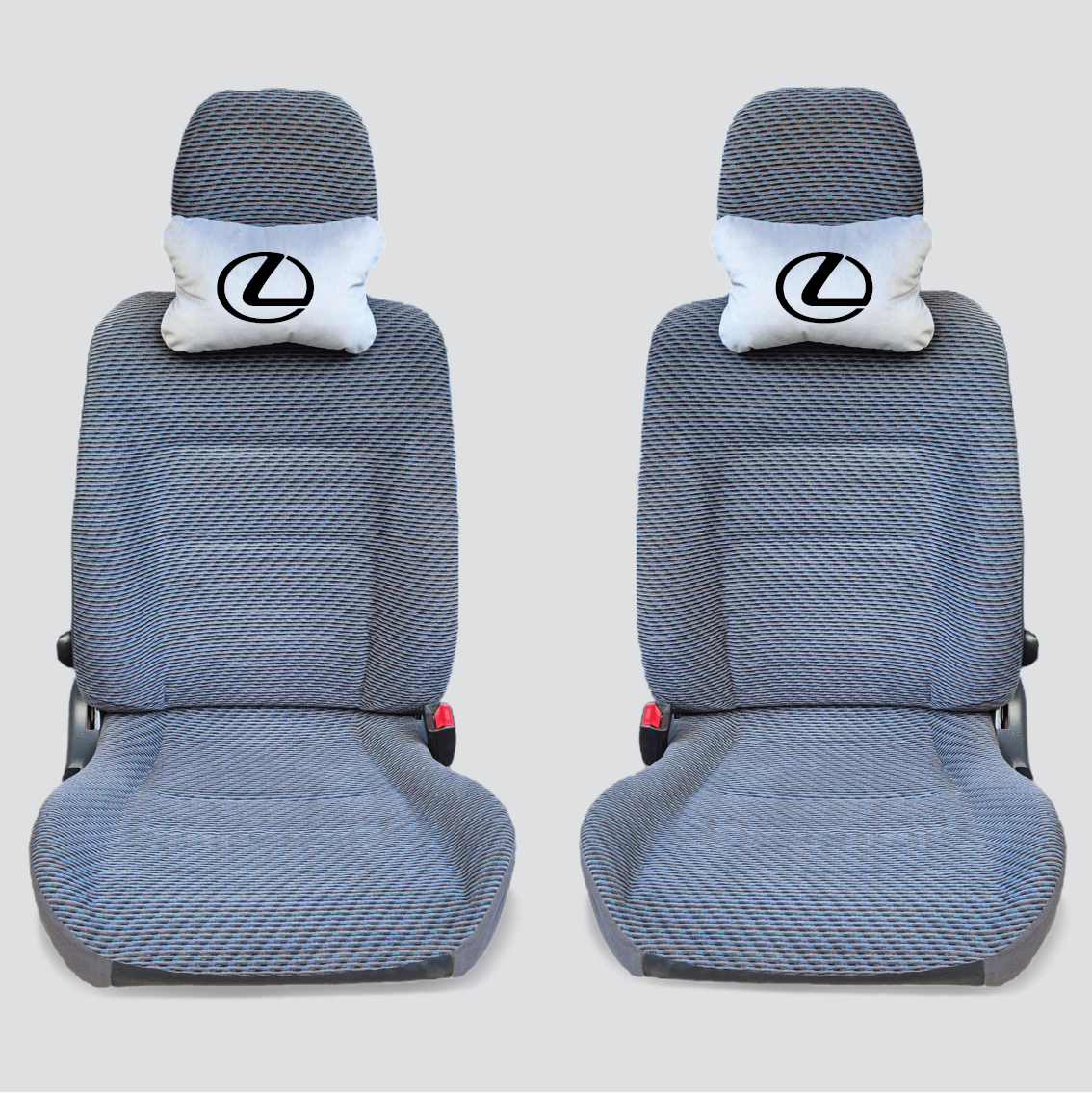 Χειροποίητα μαξιλάρια κεφαλιού LEXUS - γκρι σουέτ