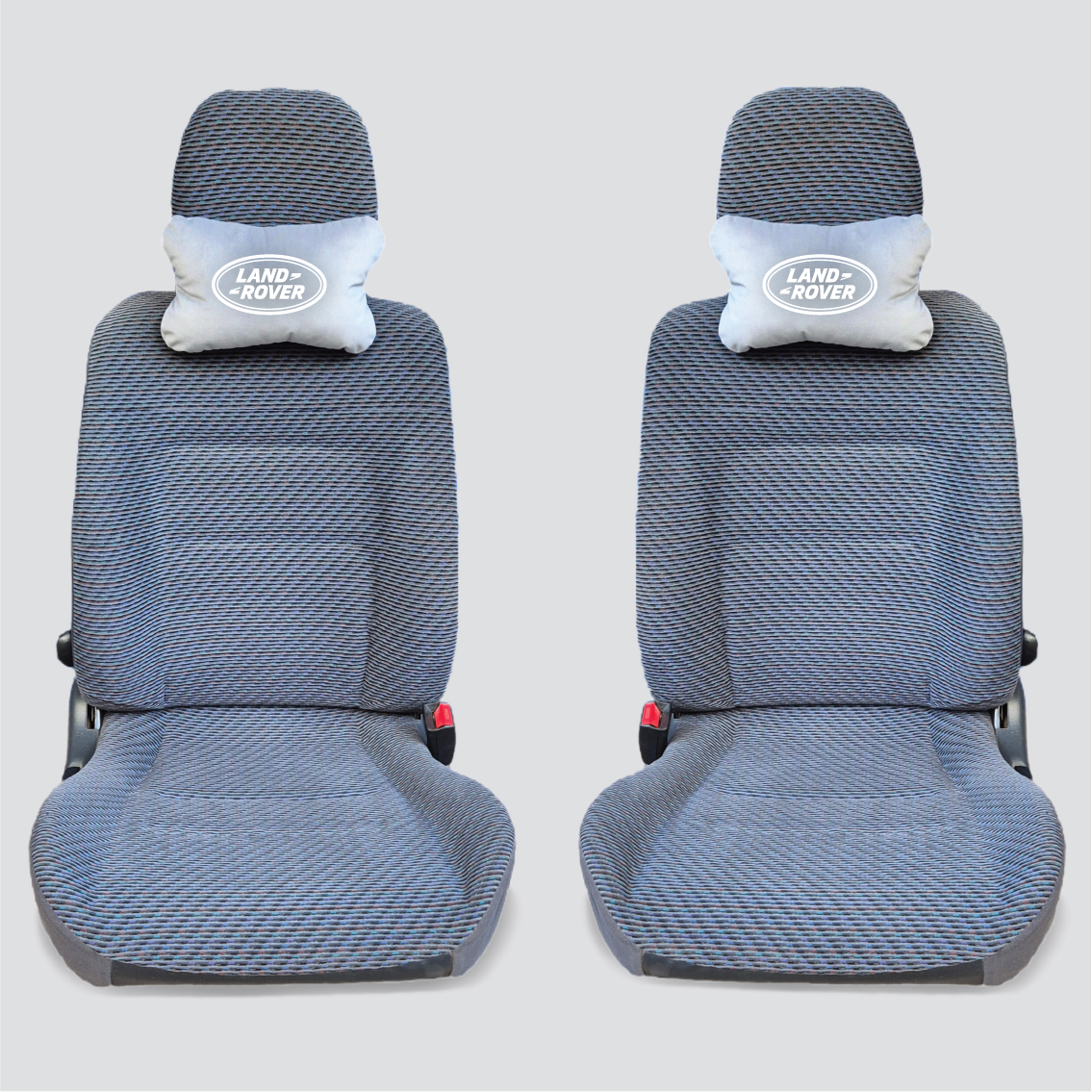 Χειροποίητα μαξιλάρια κεφαλιού LAND ROVER - γκρι σουέτ