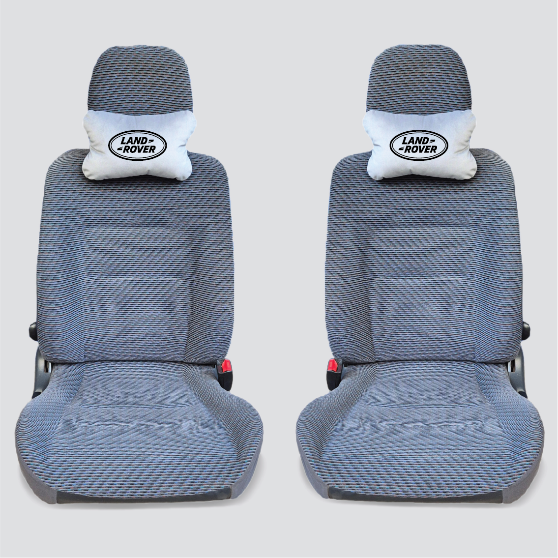 Χειροποίητα μαξιλάρια κεφαλιού LAND ROVER - γκρι σουέτ