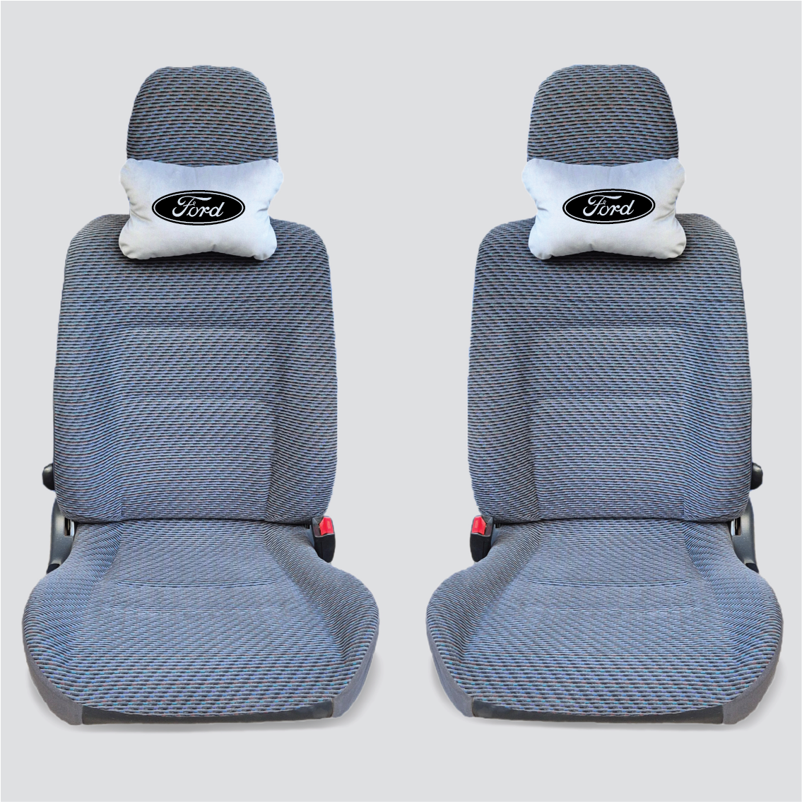 Χειροποίητα μαξιλάρια κεφαλιού FORD - γκρι σουέτ