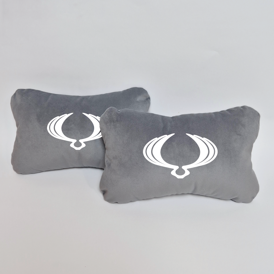 Χειροποίητα μαξιλάρια κεφαλιού SSANGYONG - γκρι σουέτ