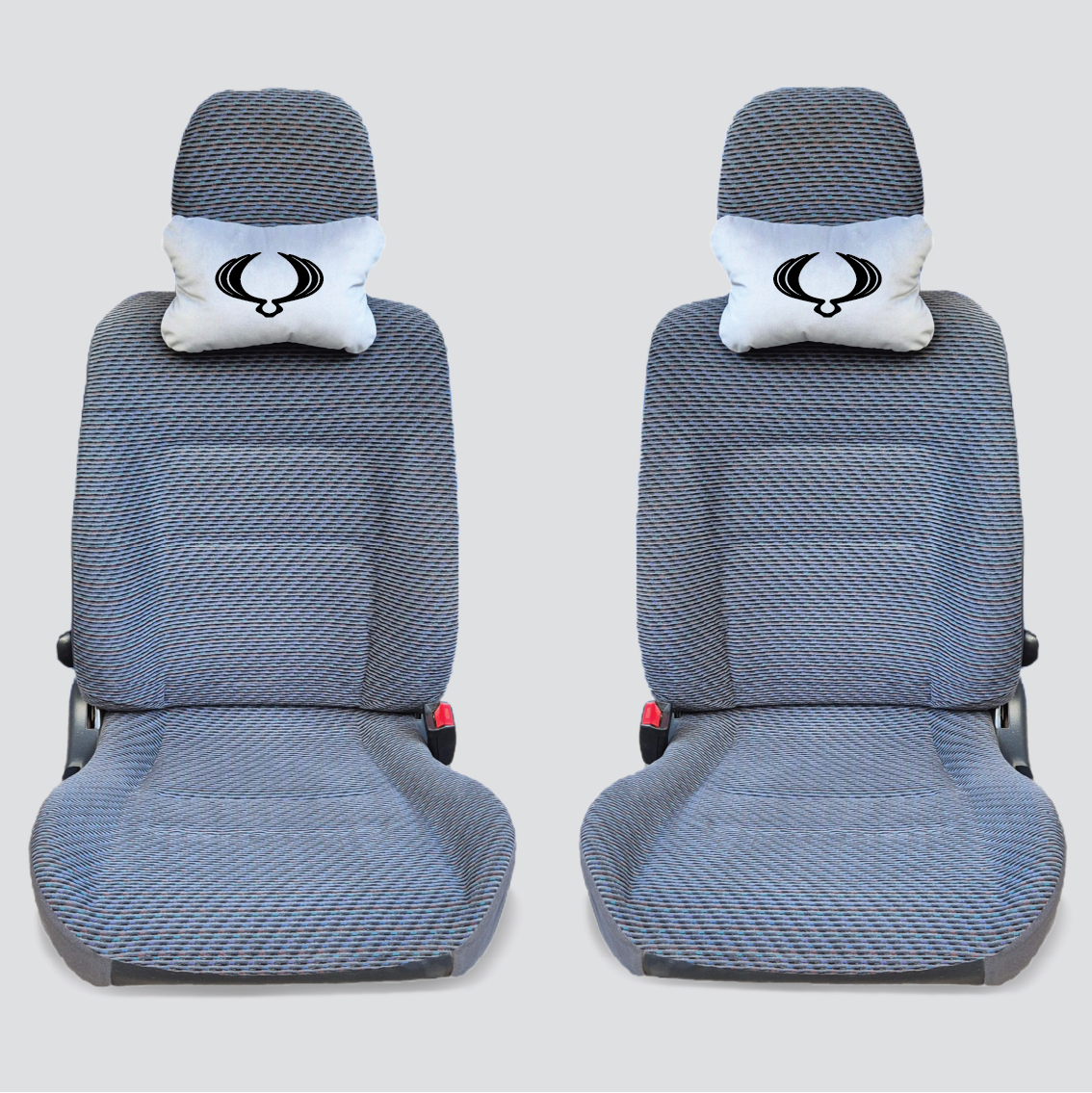 Χειροποίητα μαξιλάρια κεφαλιού SSANGYONG - γκρι σουέτ