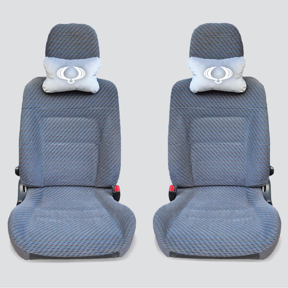 Χειροποίητα μαξιλάρια κεφαλιού SSANGYONG - γκρι σουέτ