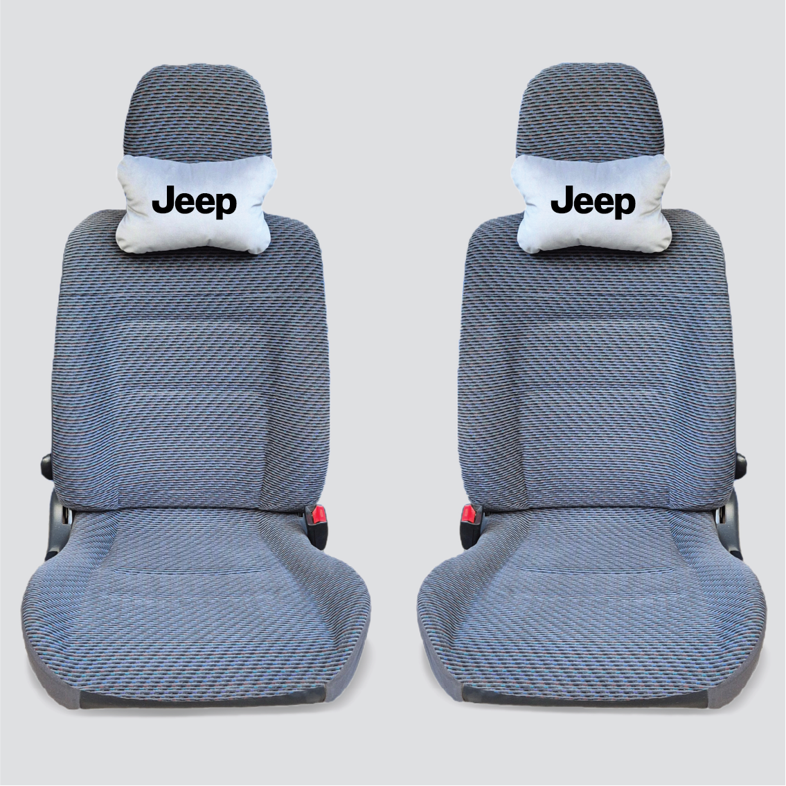 Χειροποίητα μαξιλάρια κεφαλιού JEEP - γκρι σουέτ