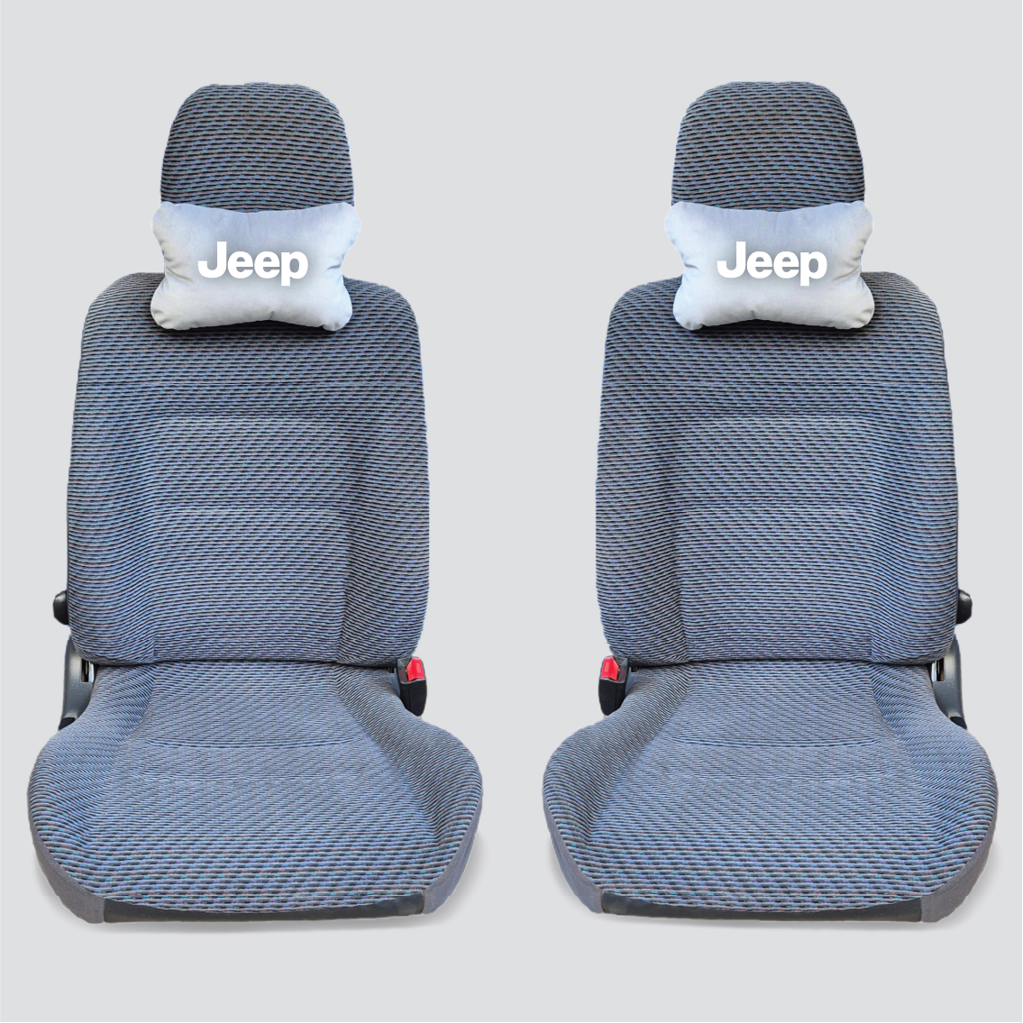 Χειροποίητα μαξιλάρια κεφαλιού JEEP - γκρι σουέτ