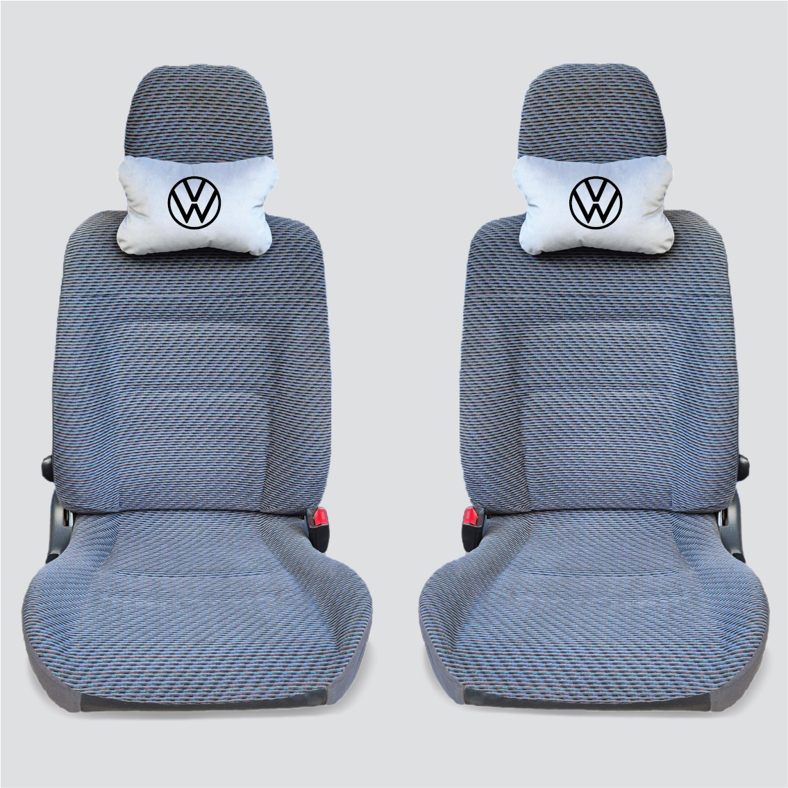 Χειροποίητα μαξιλάρια κεφαλιού VOLKSWAGEN - γκρι σουέτ