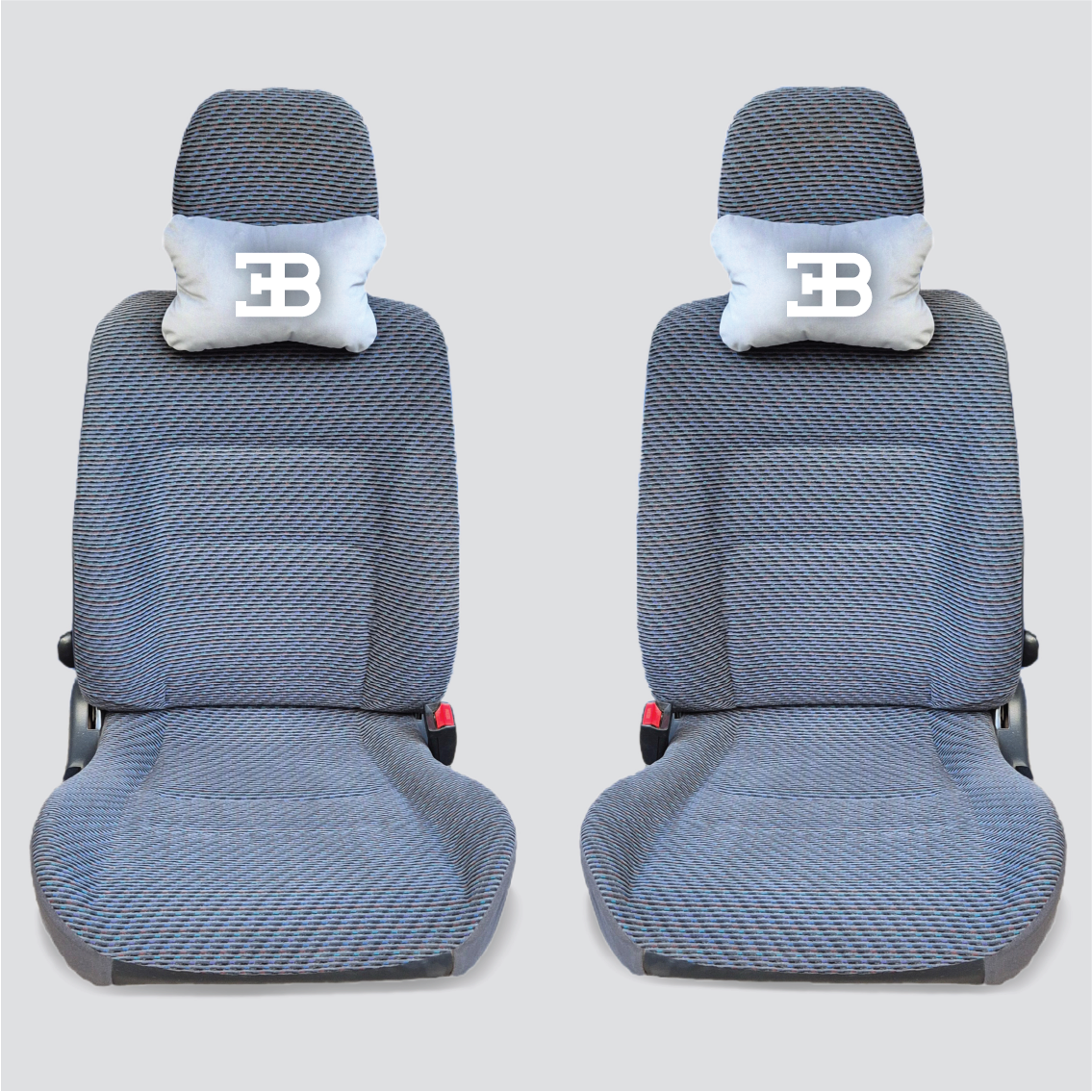 Χειροποίητα μαξιλάρια κεφαλιού BUGATTI - γκρι σουέτ