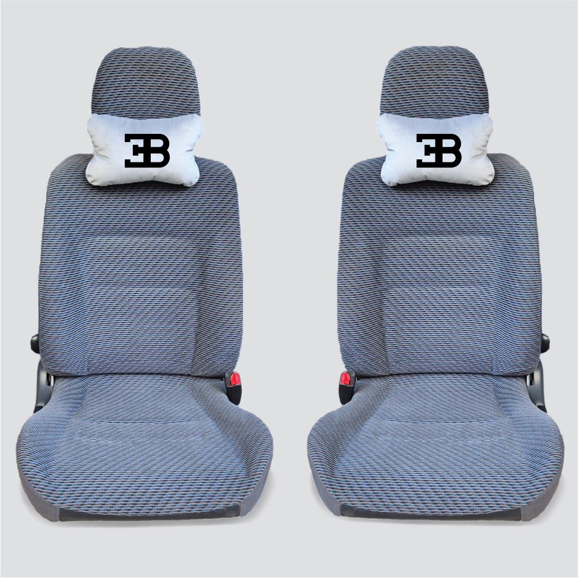 Χειροποίητα μαξιλάρια κεφαλιού BUGATTI - γκρι σουέτ