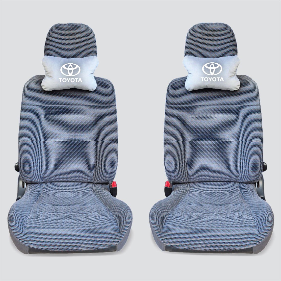 Χειροποίητα μαξιλάρια κεφαλιού TOYOTA - γκρι σουέτ