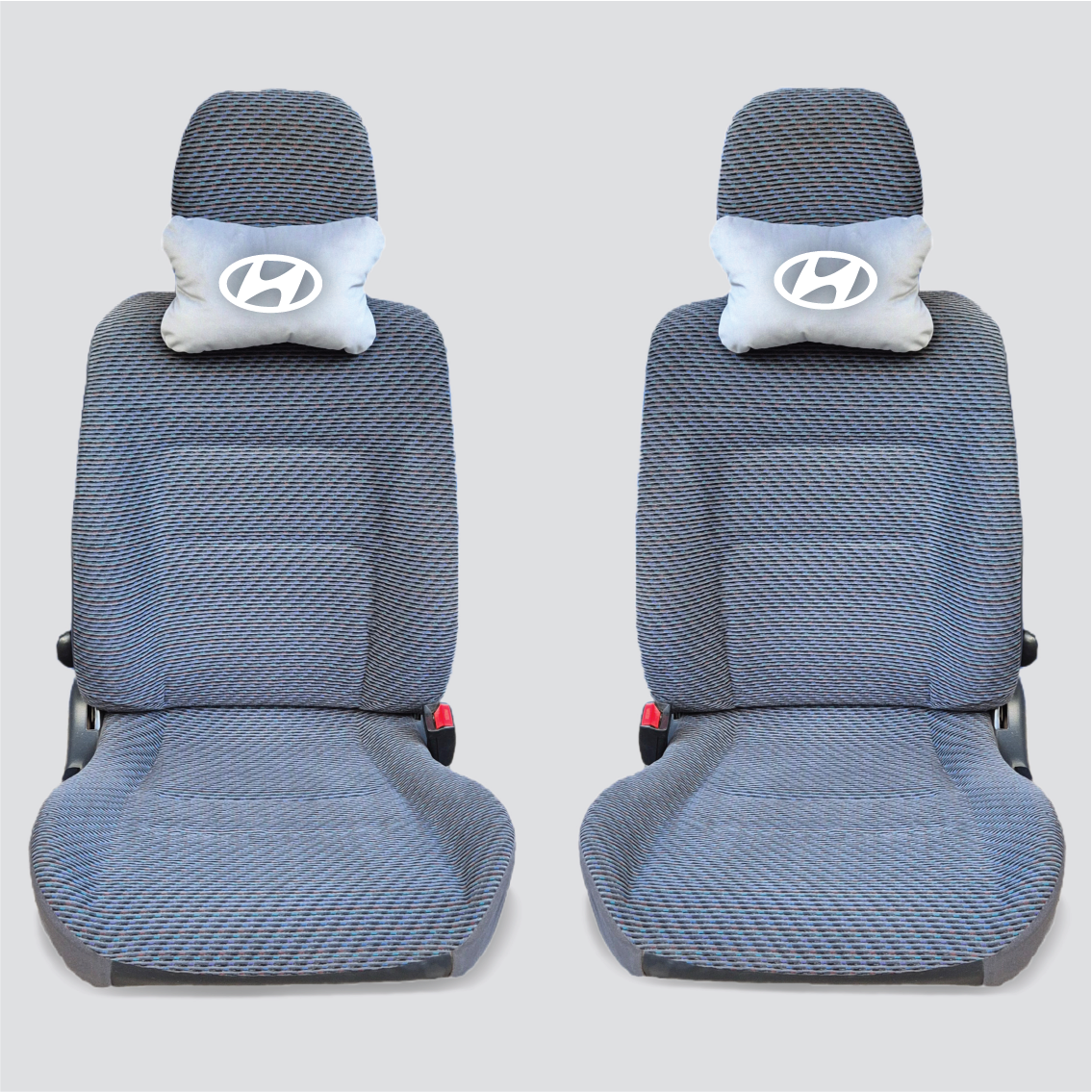 Χειροποίητα μαξιλάρια κεφαλιού HYUNDAI MODEL 1 - γκρι σουέτ