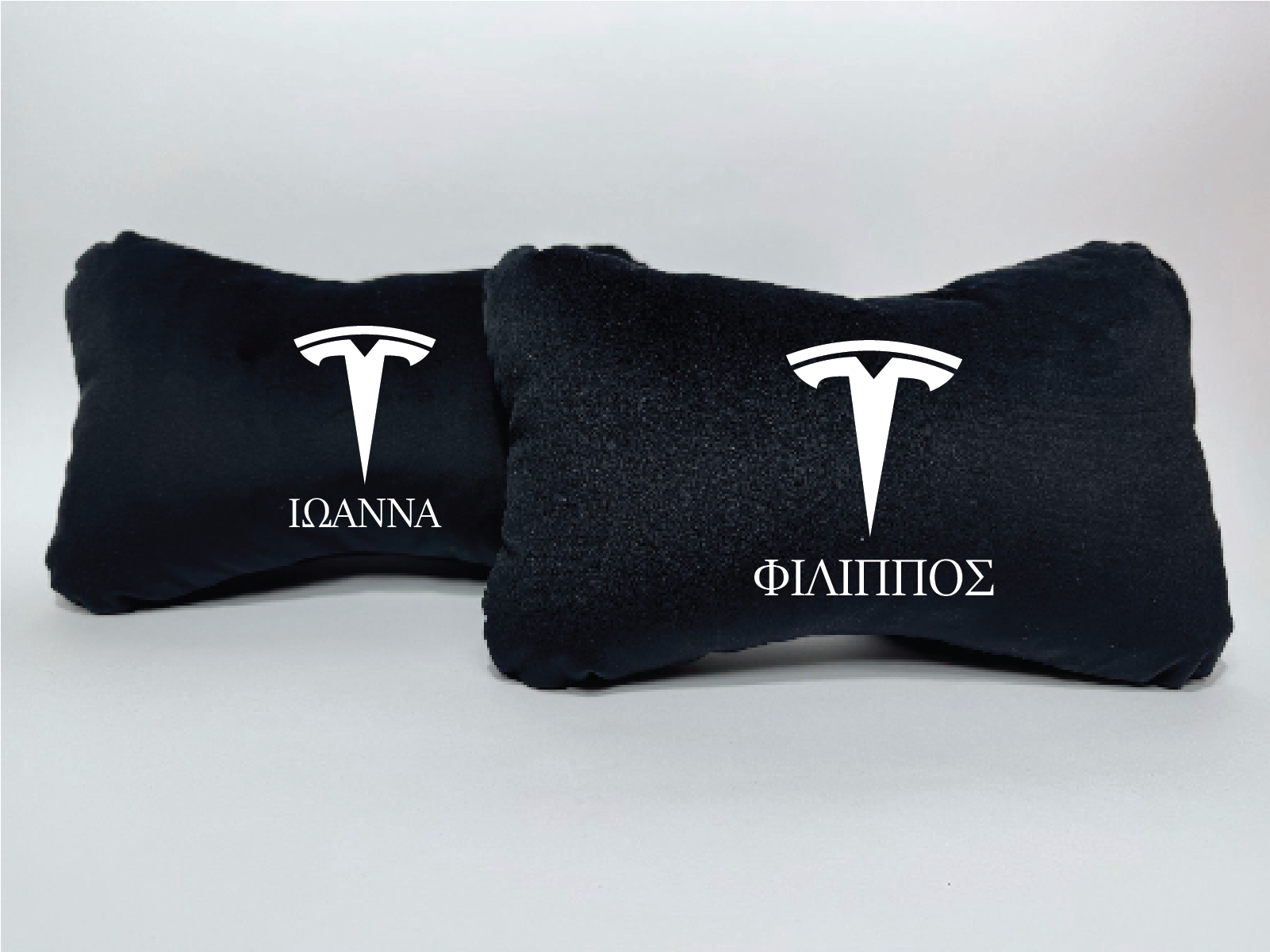 Χειροποίητα μαξιλάρια κεφαλιού TESLA - μαύρο σουέτ