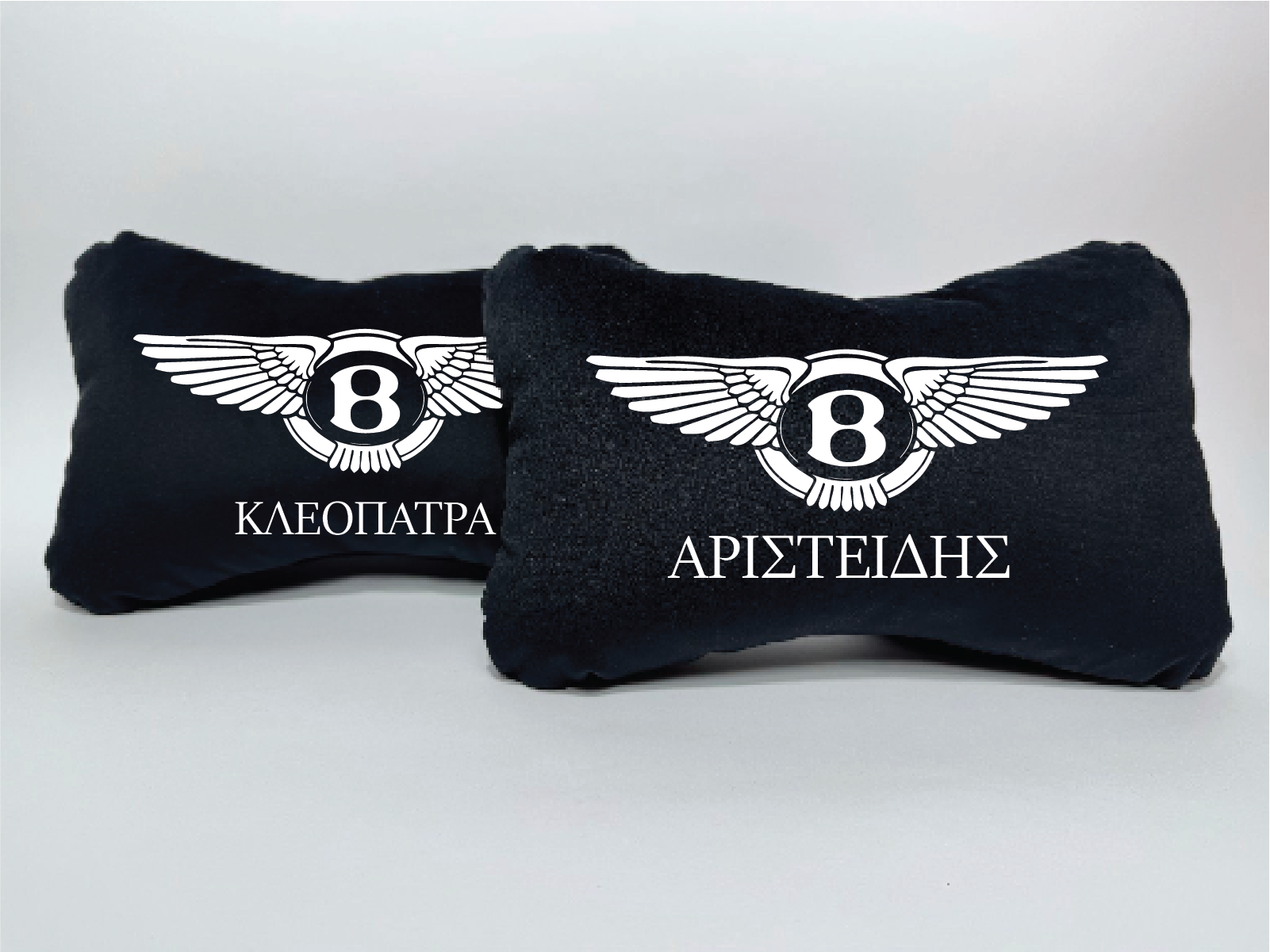 Χειροποίητα μαξιλάρια κεφαλιού BENTLEY - μαύρο σουέτ