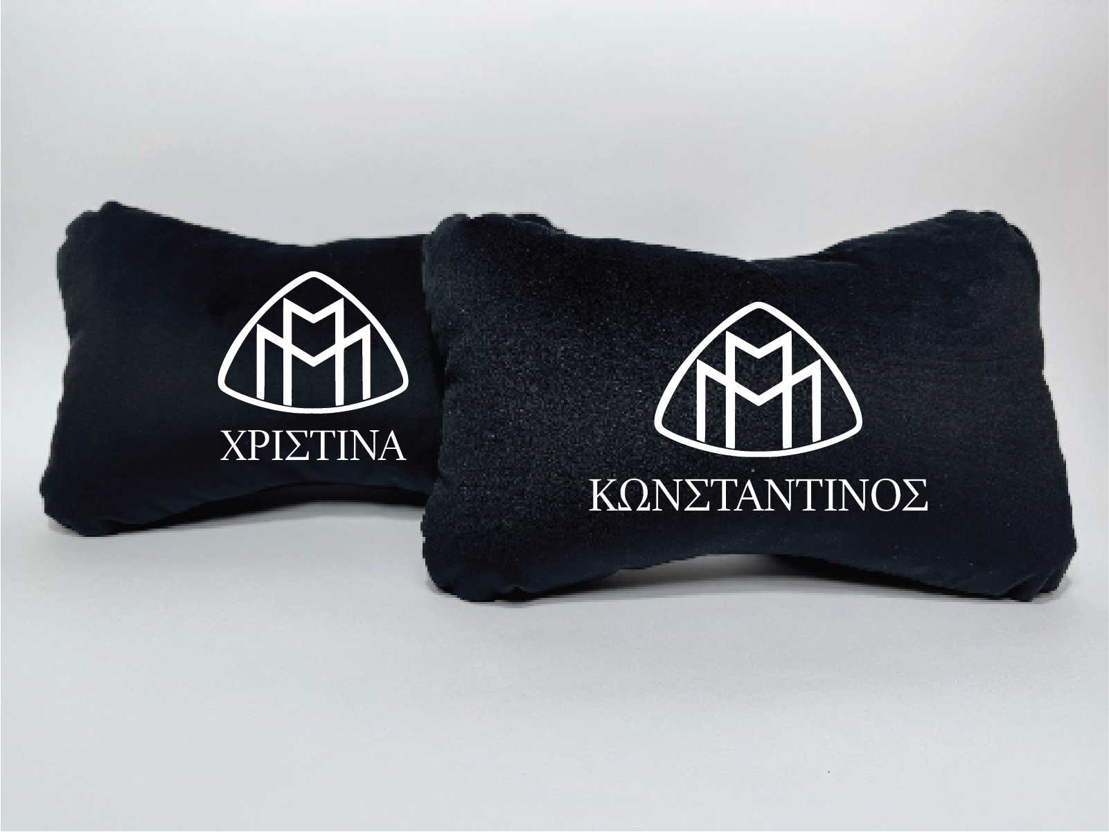 Χειροποίητα μαξιλάρια κεφαλιού Mercedes-Maybach - μαύρο σουέτ