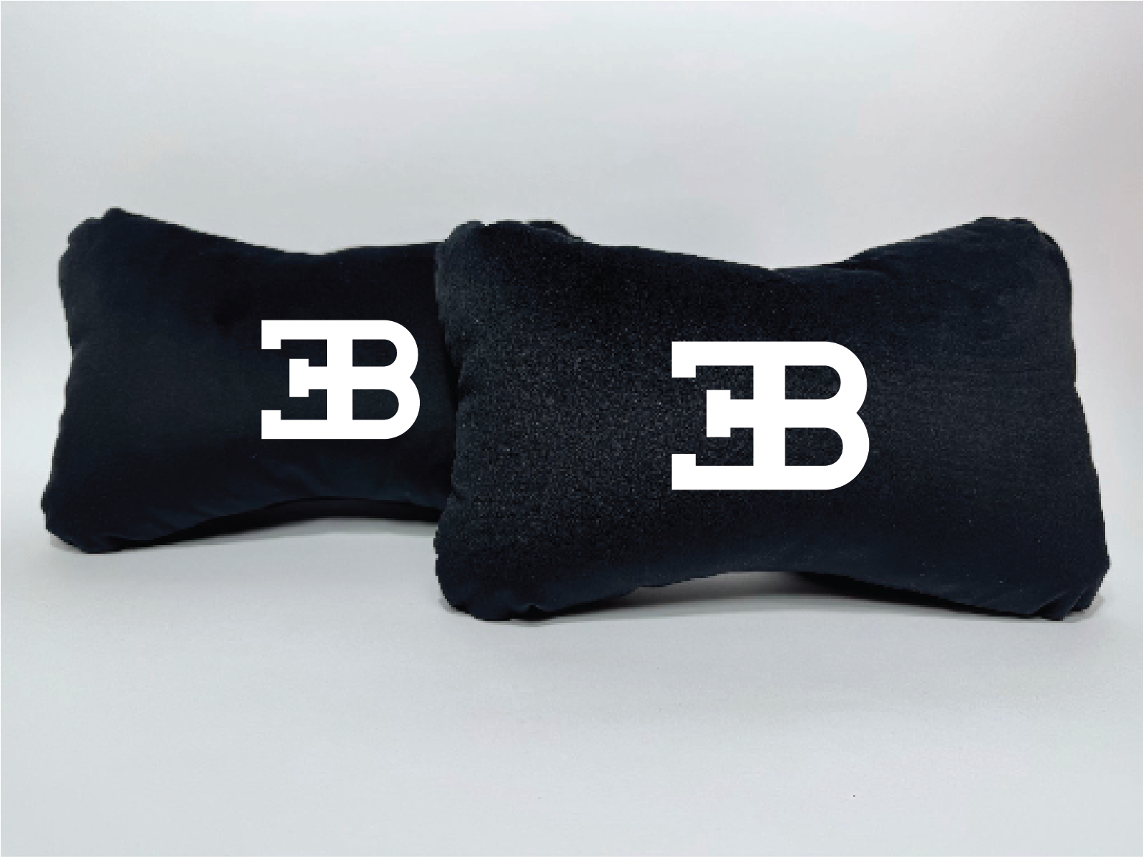 Χειροποίητα μαξιλάρια κεφαλιού BUGATTI - μαύρο σουέτ