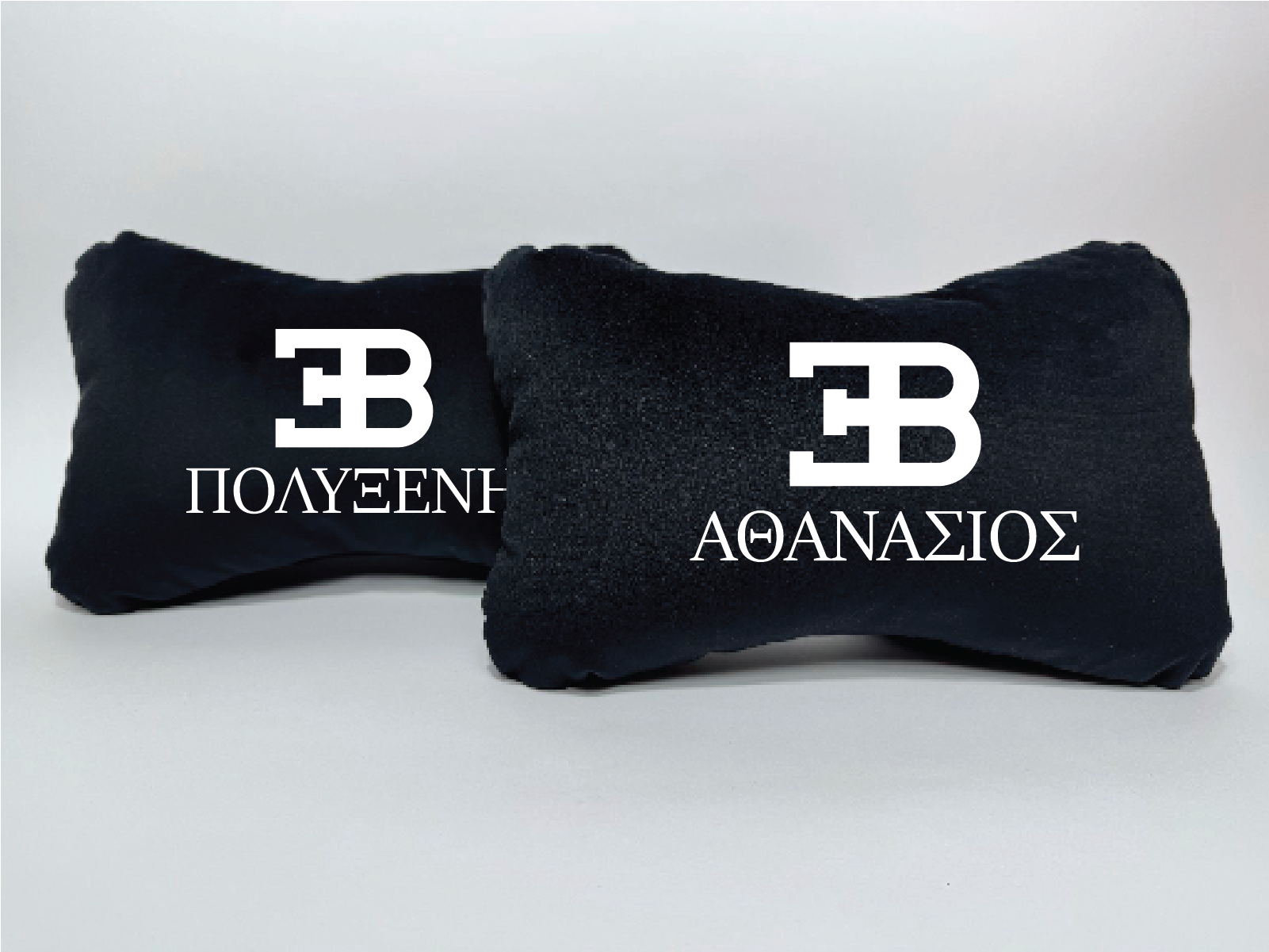 Χειροποίητα μαξιλάρια κεφαλιού BUGATTI - μαύρο σουέτ