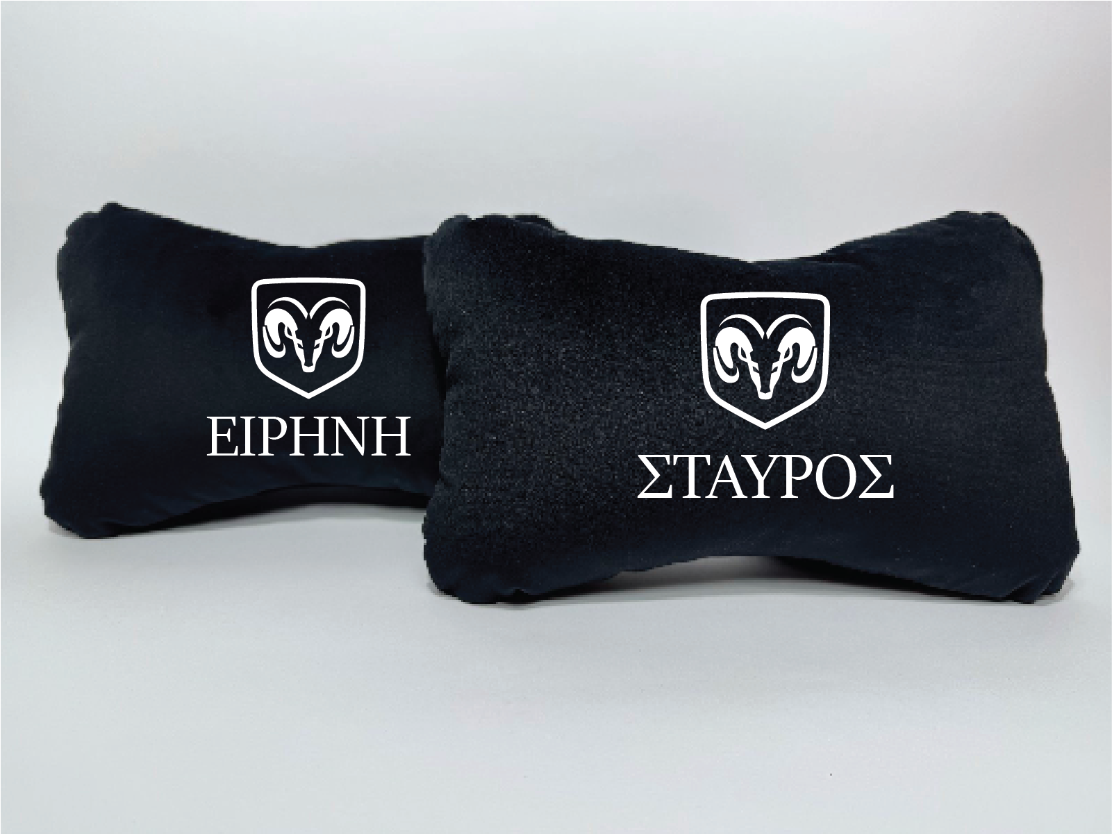 Χειροποίητα μαξιλάρια κεφαλιού DODGE - μαύρο σουέτ