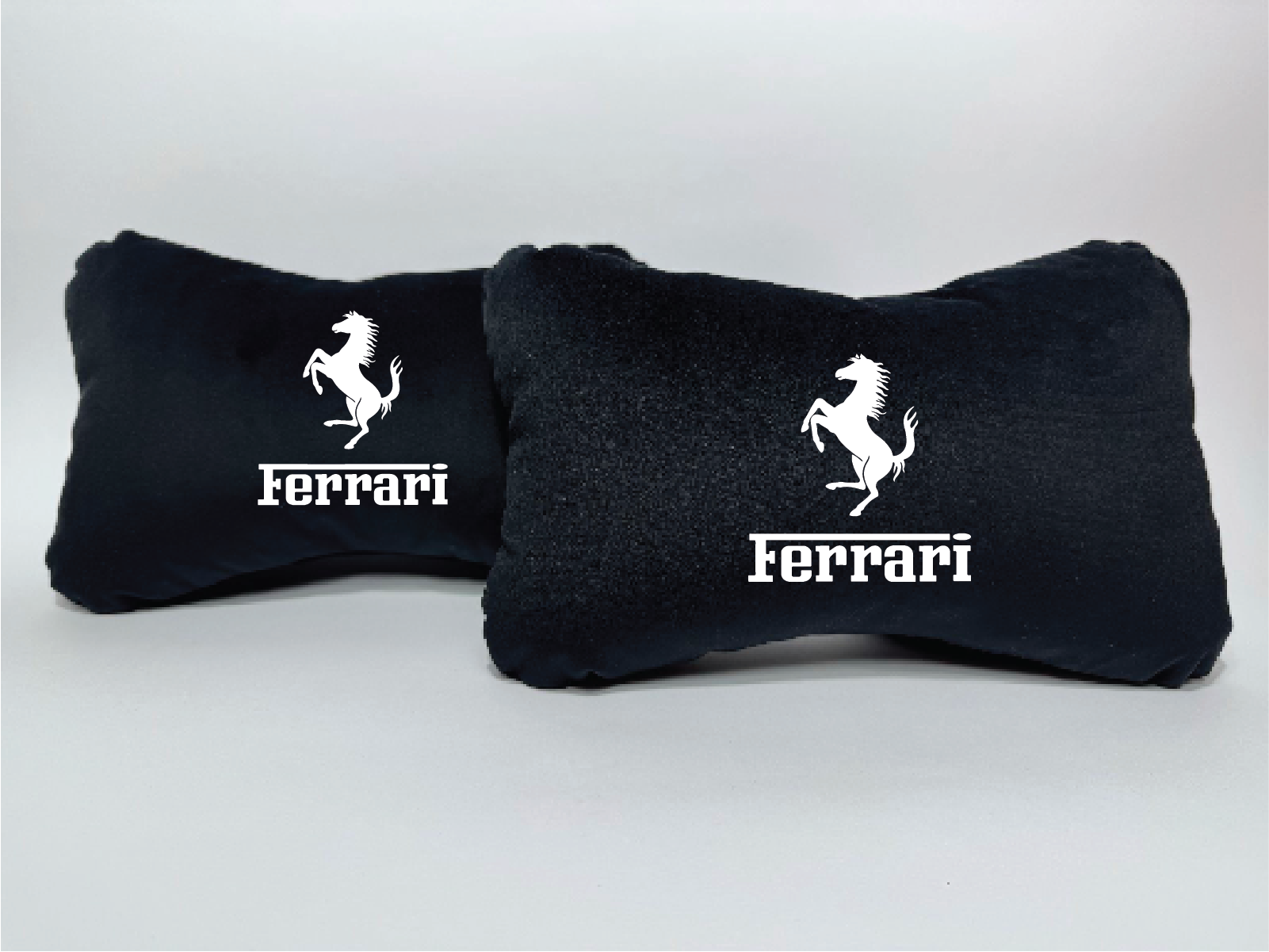 Χειροποίητα μαξιλάρια κεφαλιού FERRARI MODEL 2 - μαύρο σουέτ