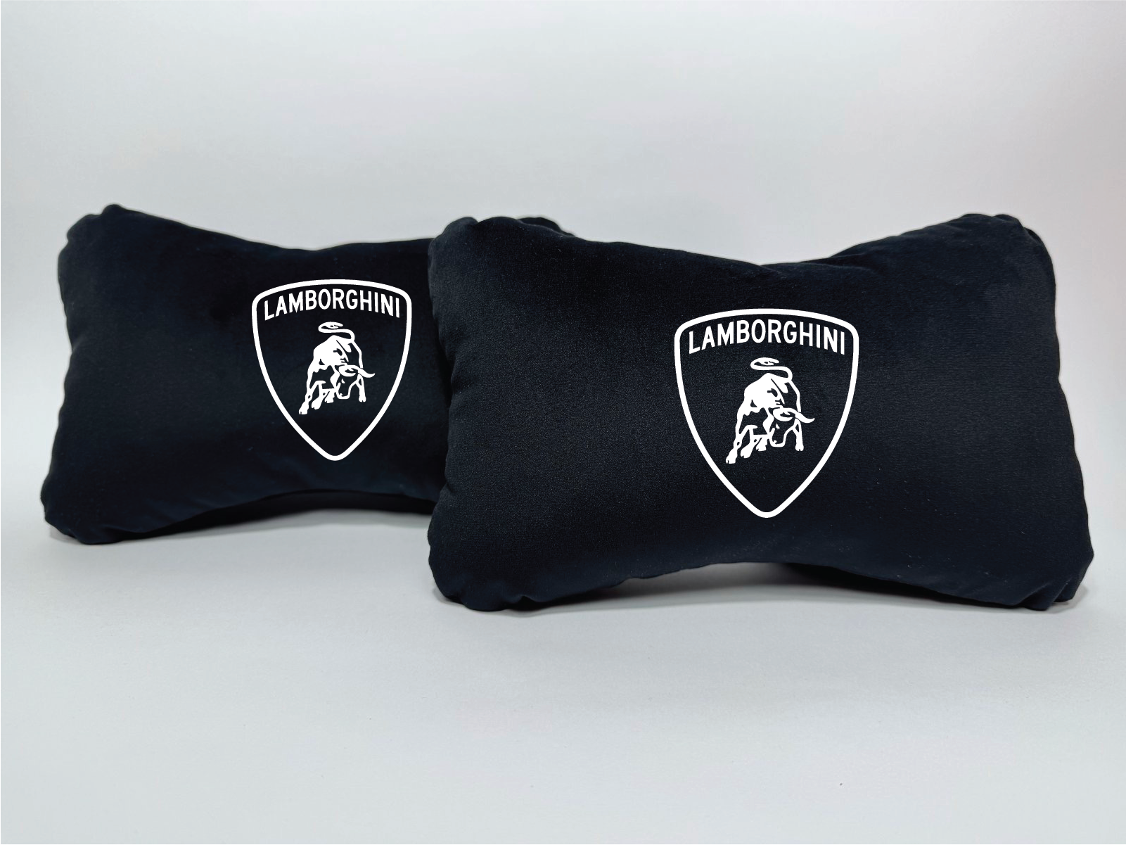 Χειροποίητα μαξιλάρια κεφαλιού LAMBORGHINI - μαύρο σουέτ