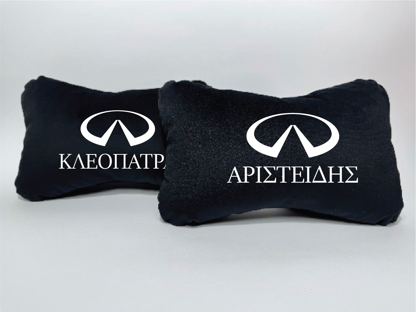 Χειροποίητα μαξιλάρια κεφαλιού INFINITI - μαύρο σουέτ